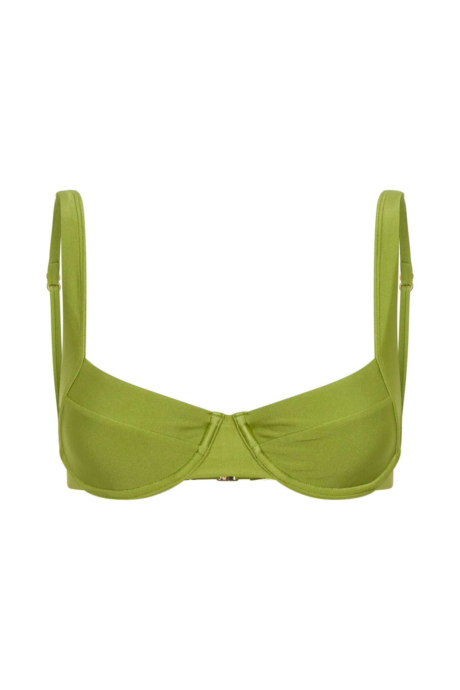 Abra Underwire Apex Bikini Top - Green - Image 13