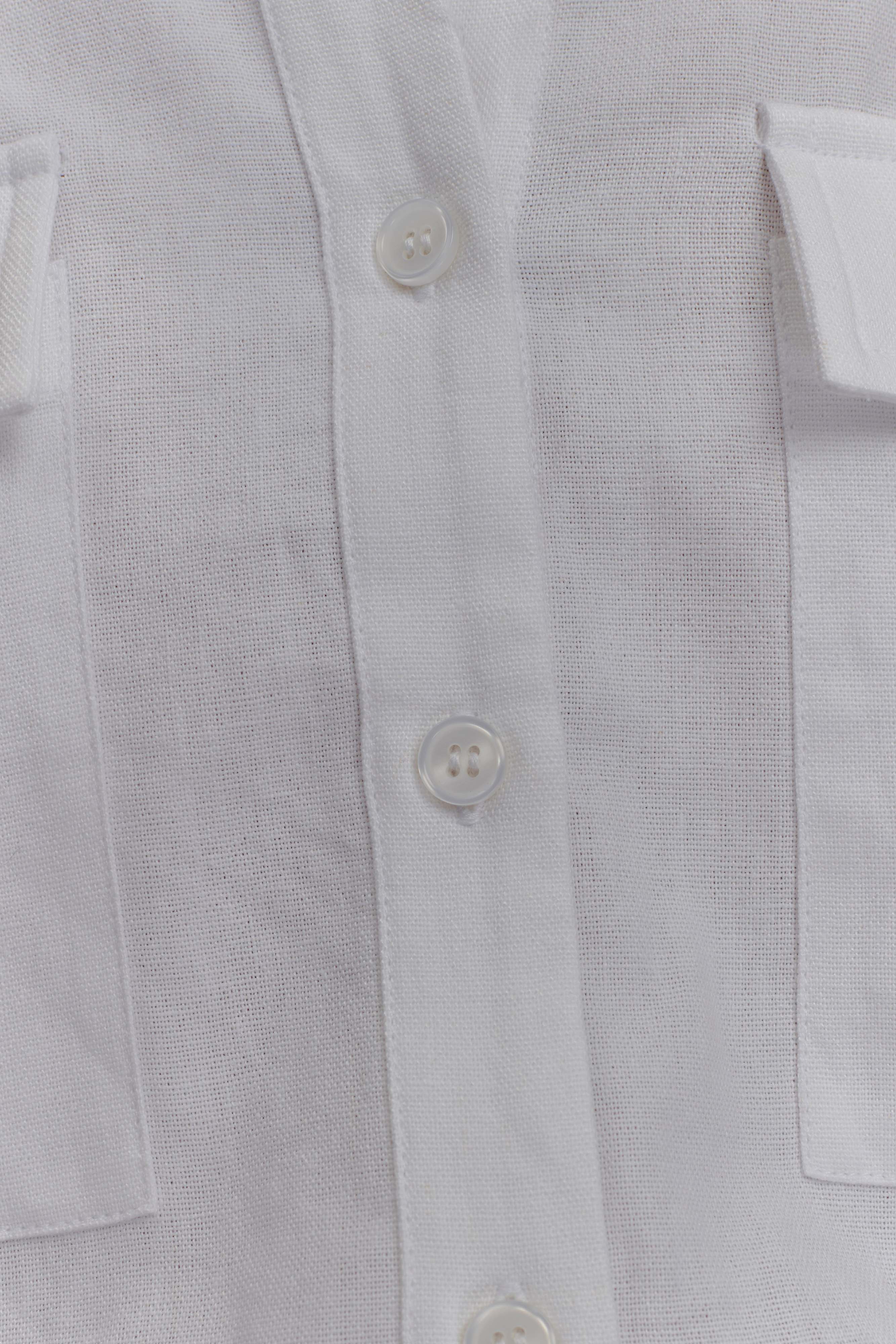 Adia Linen Belted Playsuit - White - Image 8