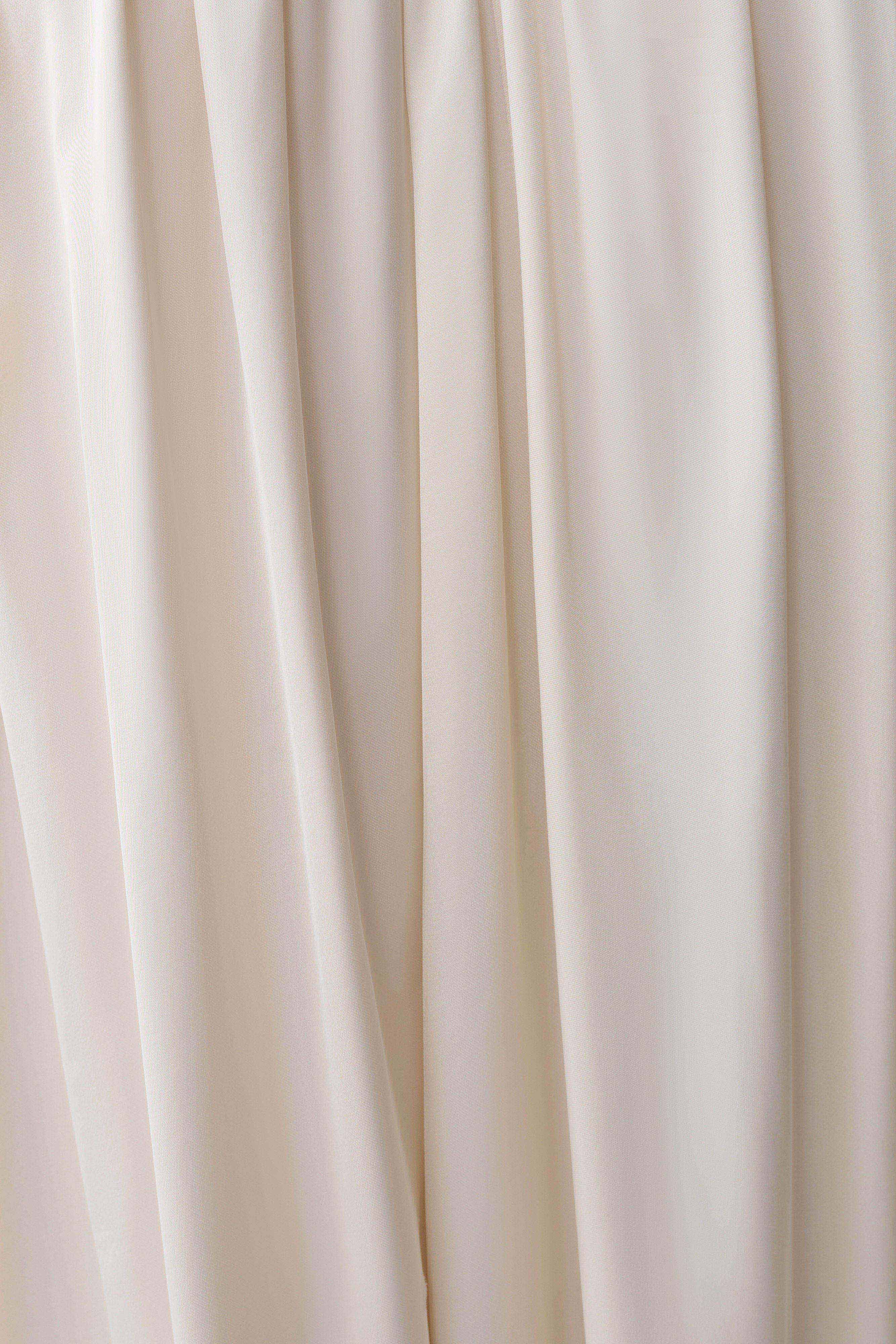 Adriana Satin Gathered Maxi Dress - Buttercream - Image 7