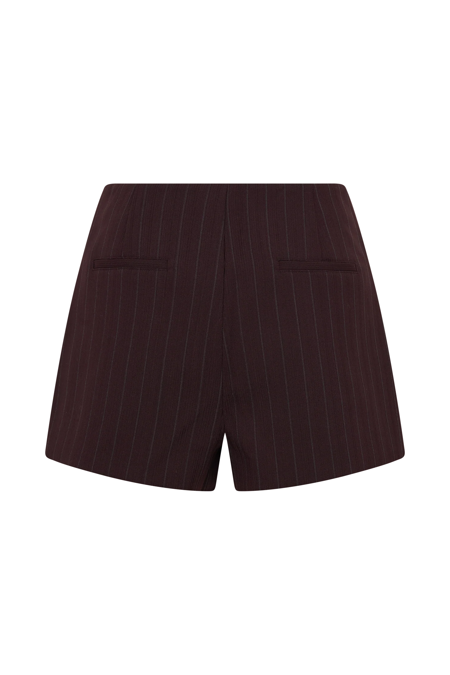 Agatha Suiting Shorts - Plum Pinstripe - Image 10