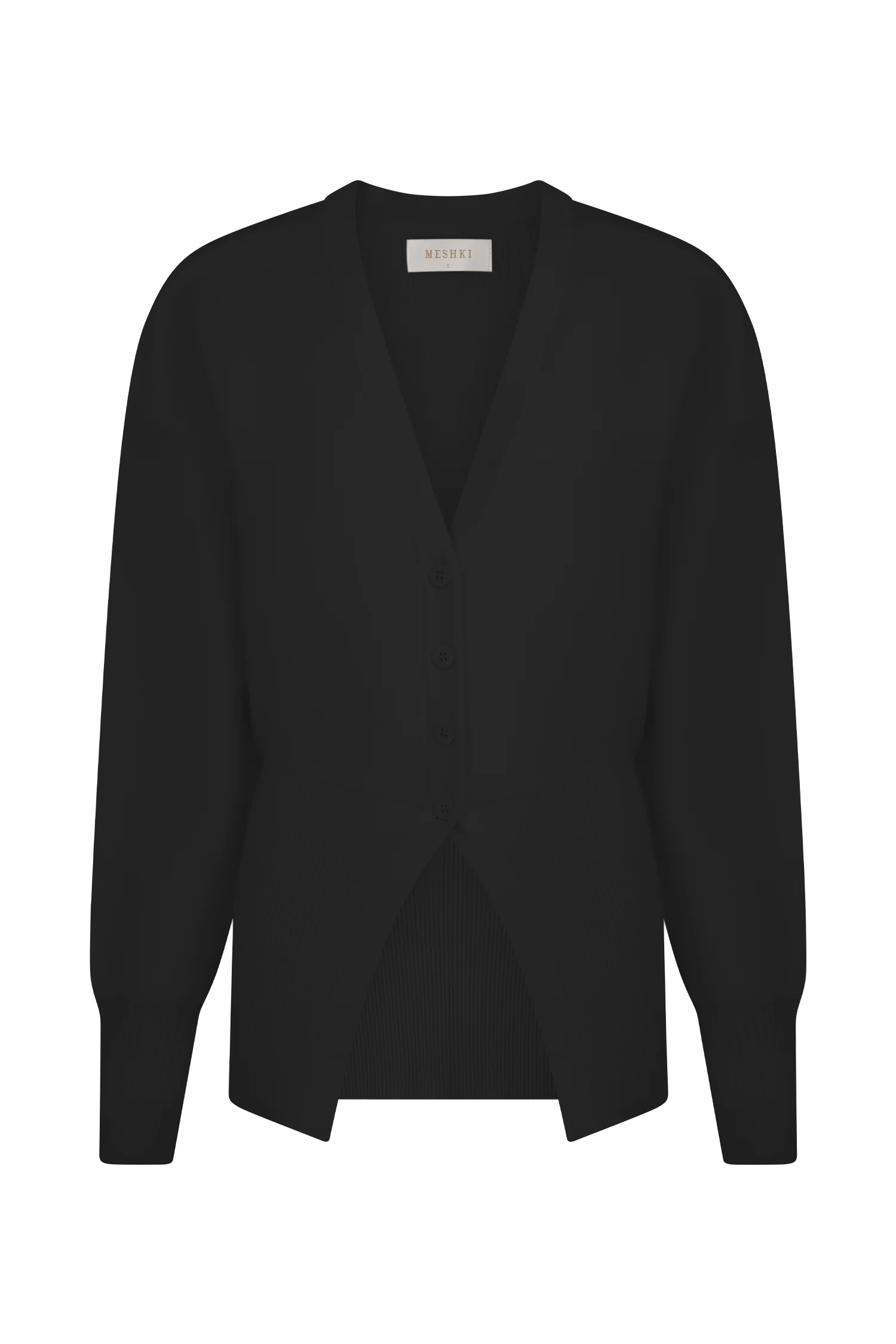 Alexia Buttoned Oversized Cardigan - Black - Image 9