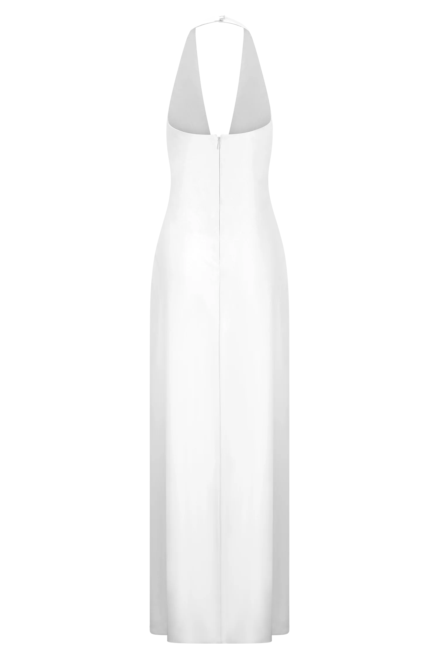 Alice Satin Halter Maxi Dress - White - Image 10