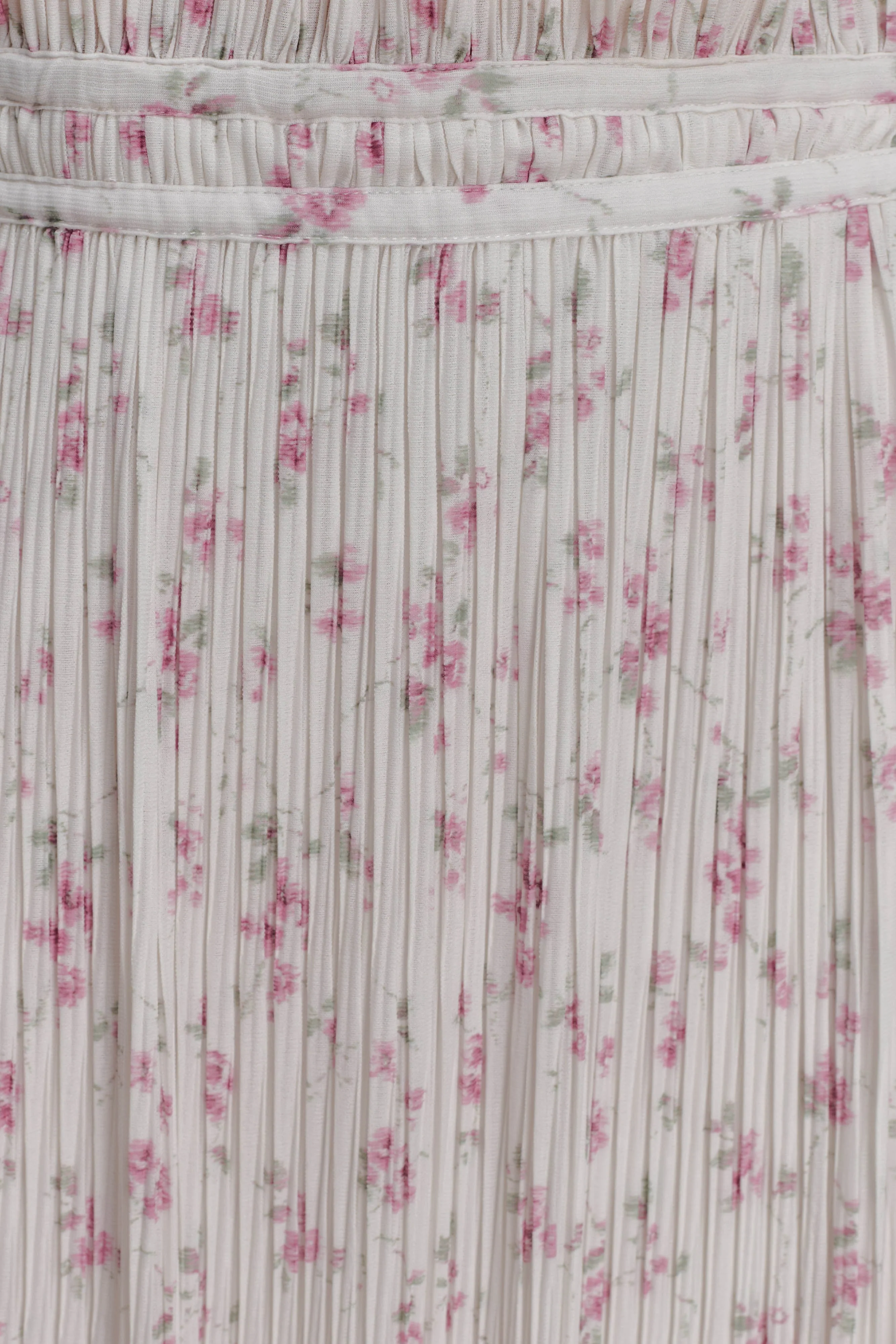 Amaris Gathered Plisse Maxi Skirt - Floral Ditsy Print - Image 8