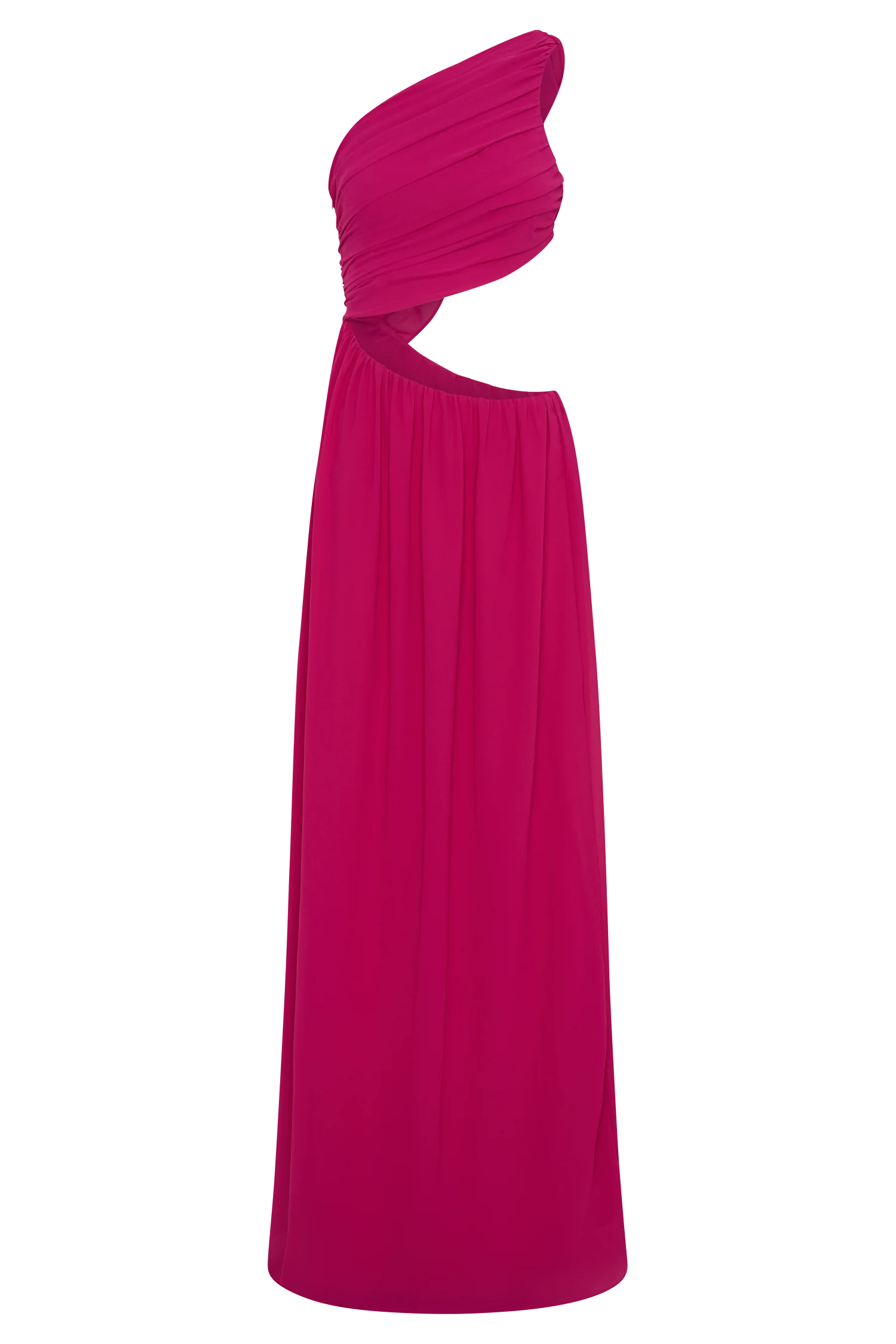 Aria Chiffon Cut Out Maxi Dress - Fuchsia - Image 7