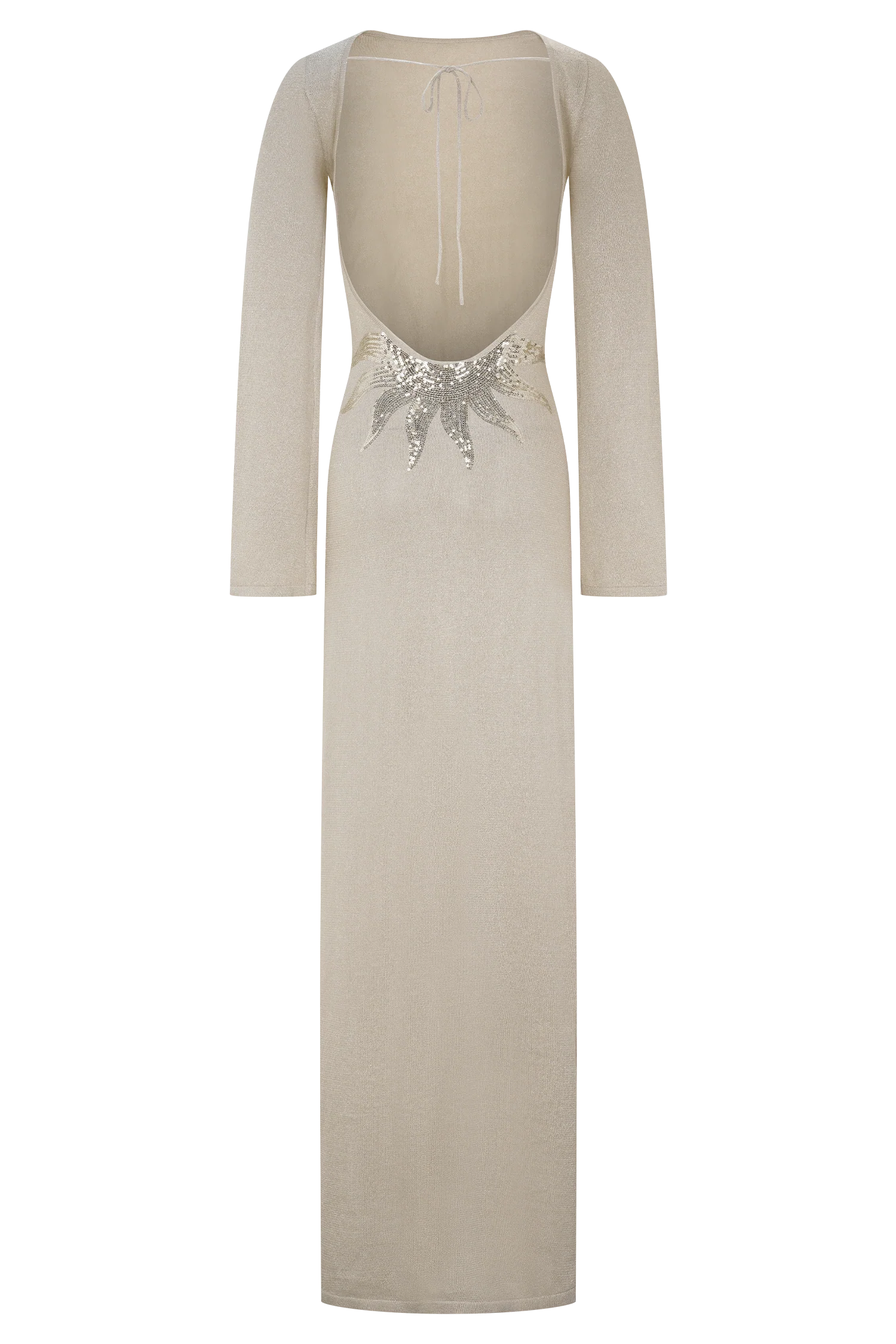 Atticus Knit Maxi Dress With Sequin - Gold - Image 11