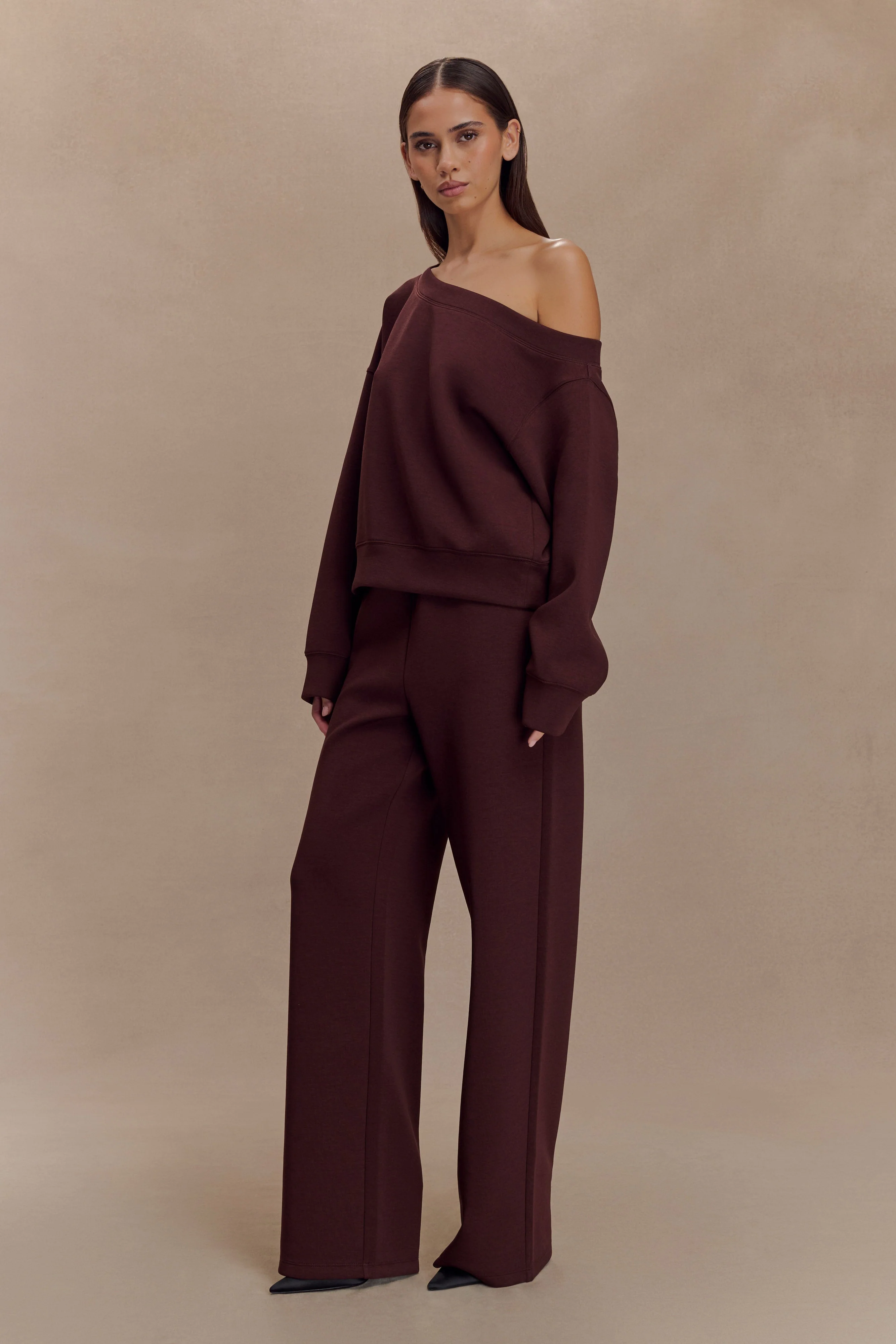 August Straight Leg Jogger - Chocolate - Image 4