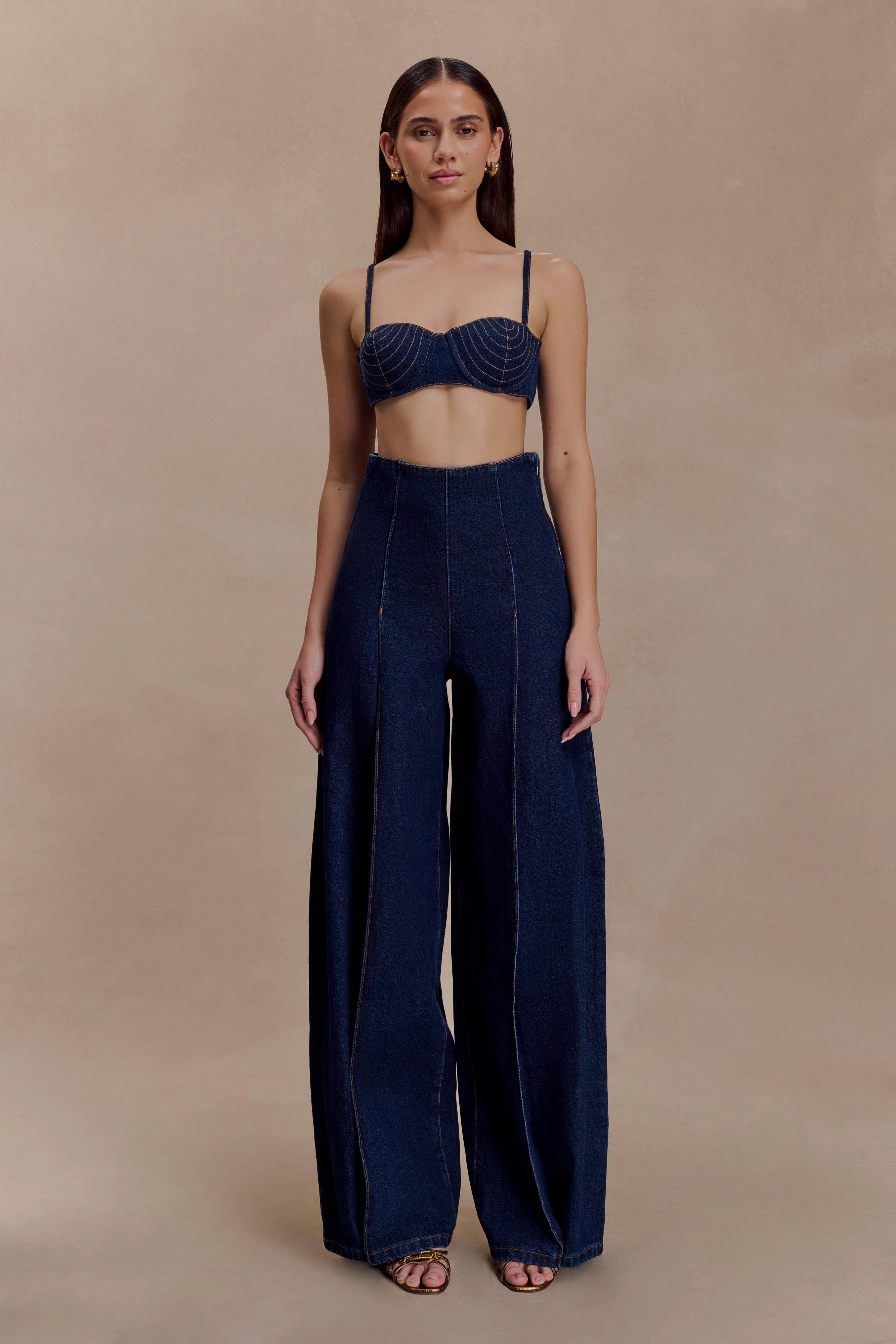 Beatrix High Rise Denim Jeans - Indigo Blue - Image 3