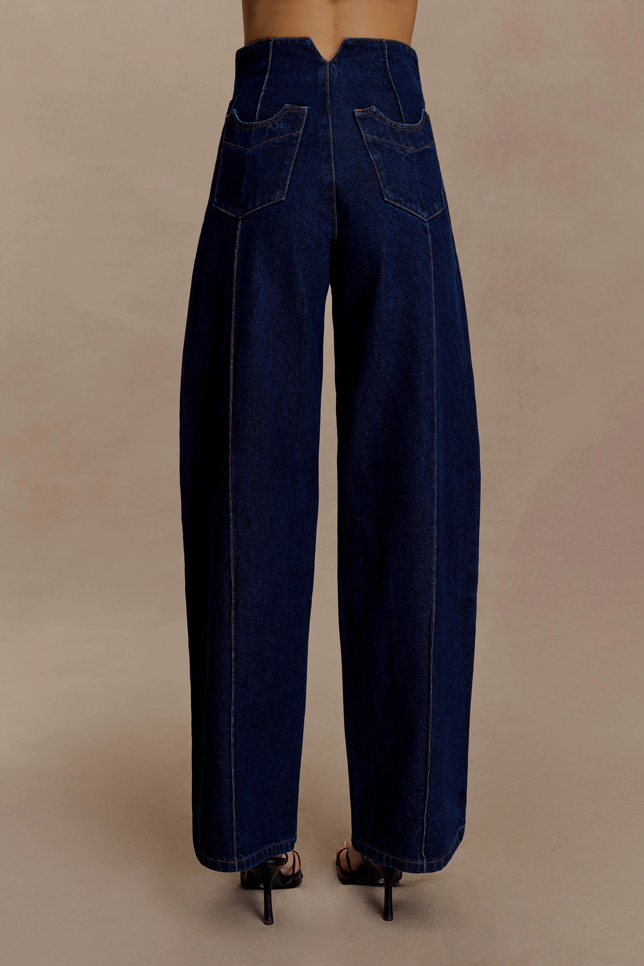 Beatrix High Rise Denim Jeans - Indigo Blue - Image 7