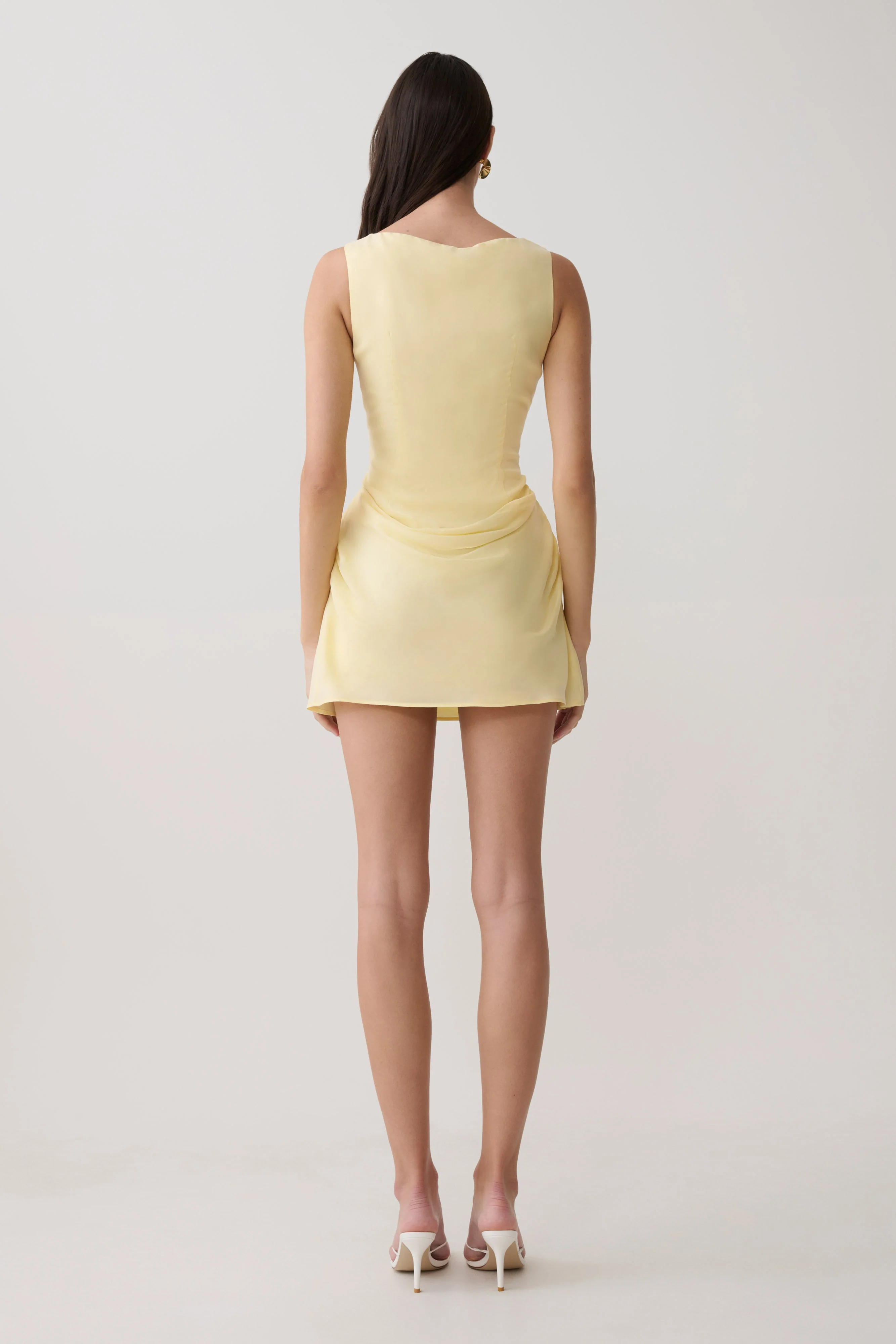 Bexley Draped Mini Dress - Butter - Image 2