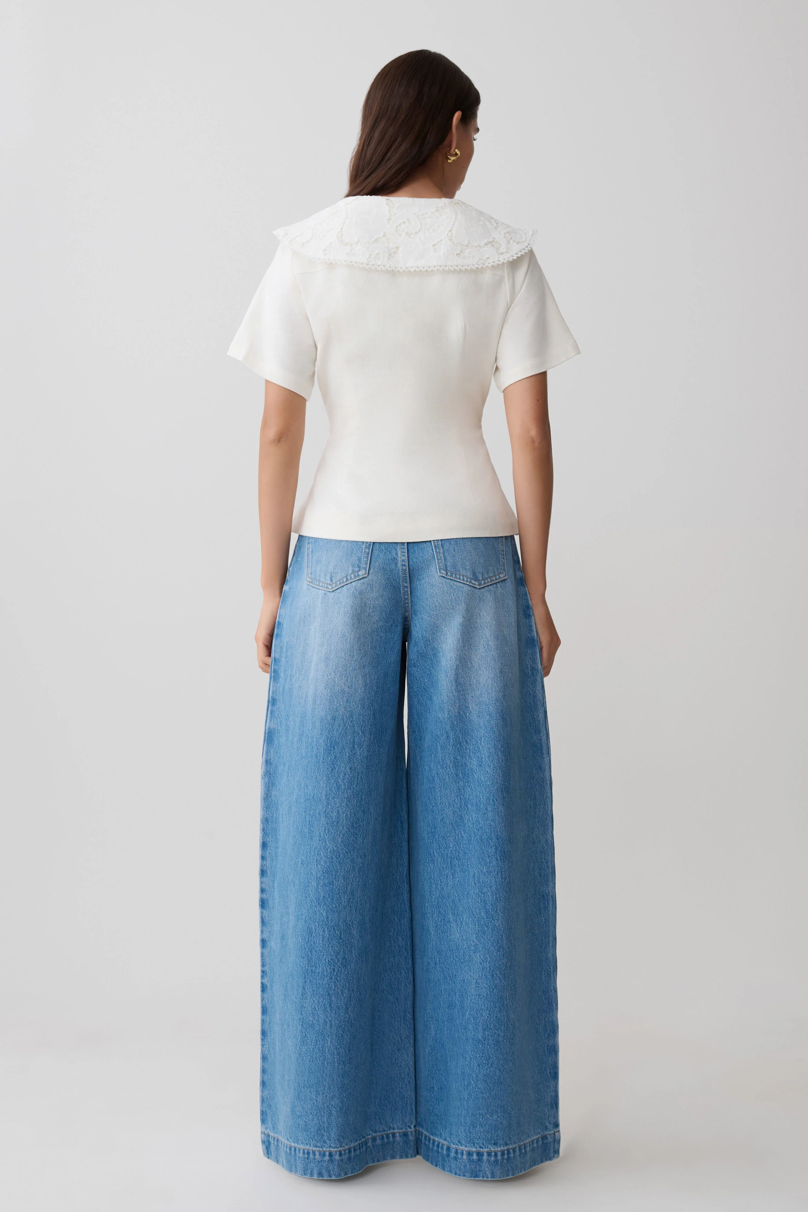 Bobby Oversized Jean With Front Pleat - Summer Blue - Image 6