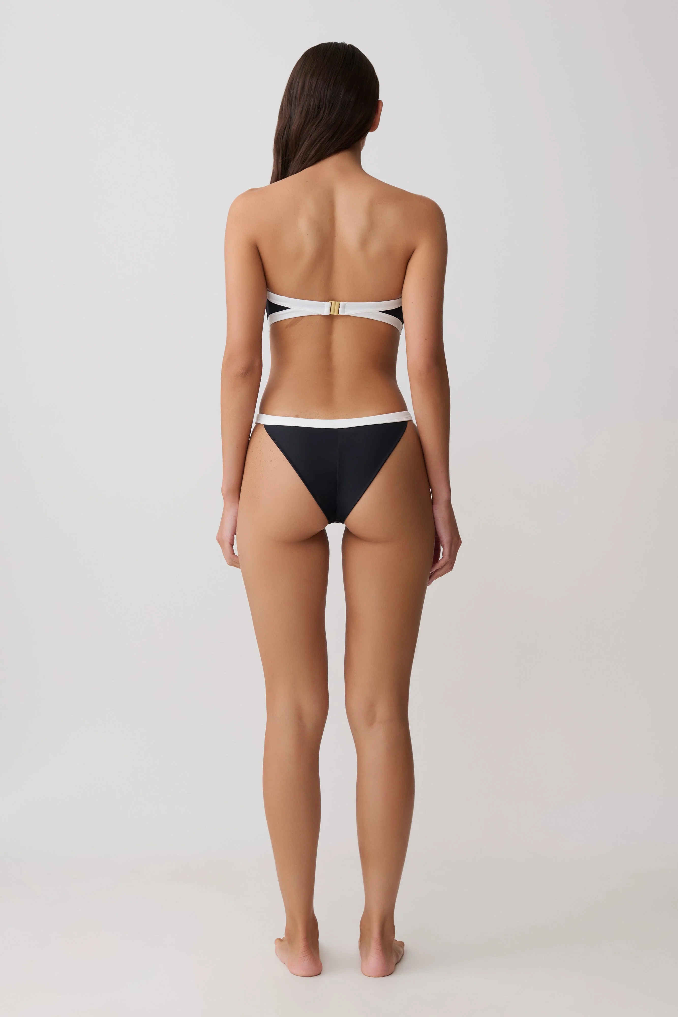 Briar Strapless Bikini Top - Black/White - Image 9