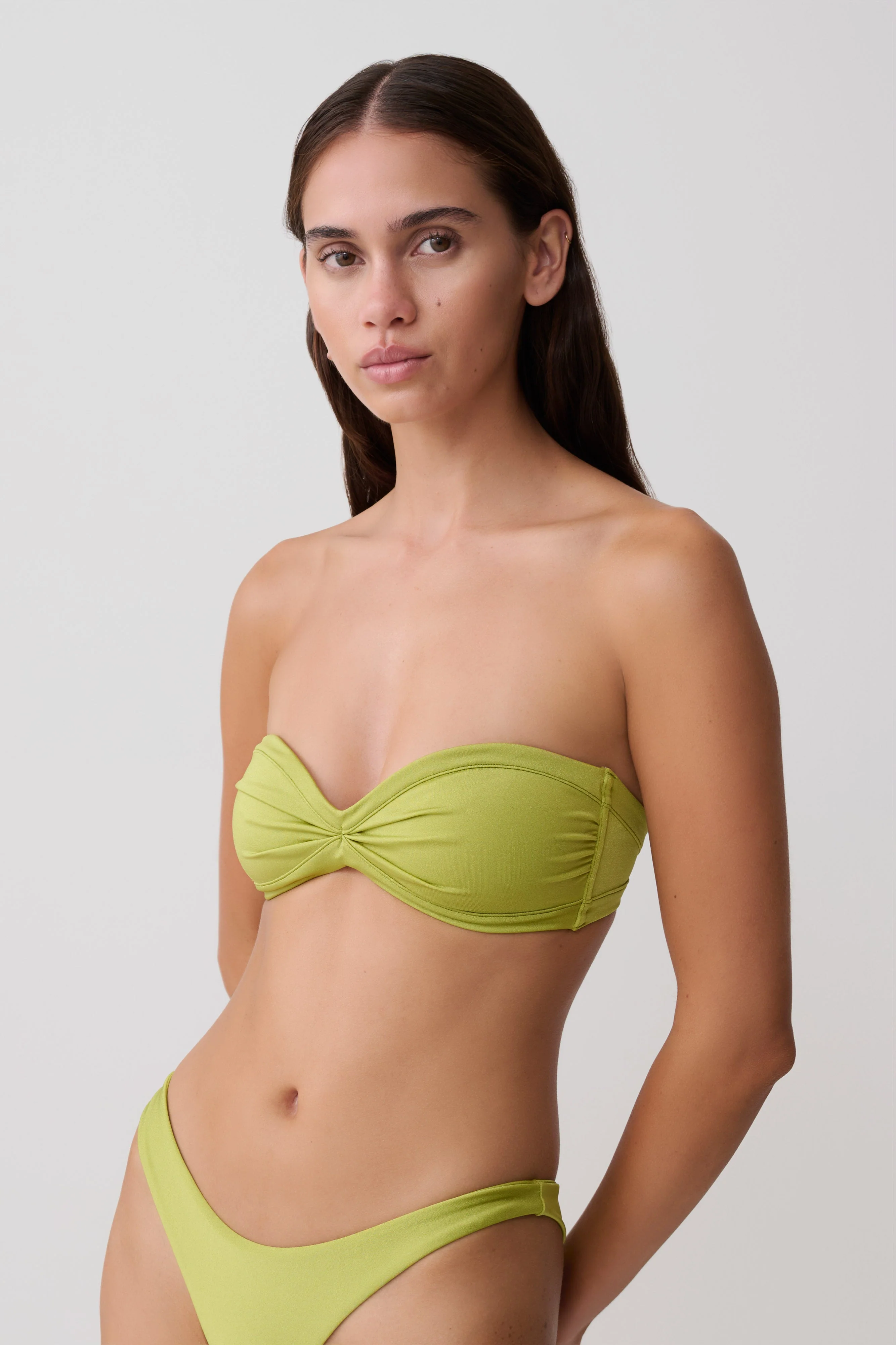 Briar Strapless Bikini Top - Green - Image 5