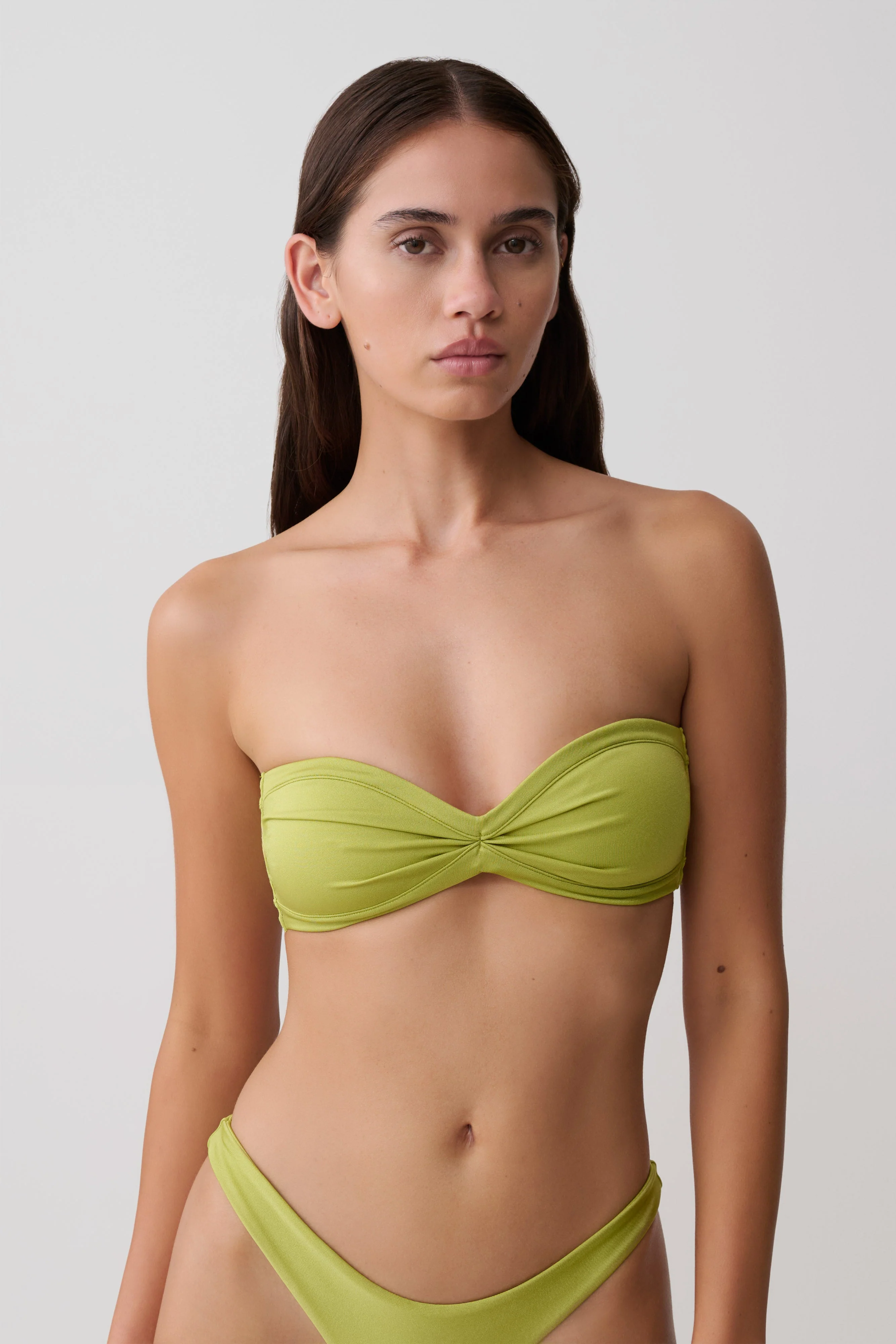 Briar Strapless Bikini Top - Green - Image 6