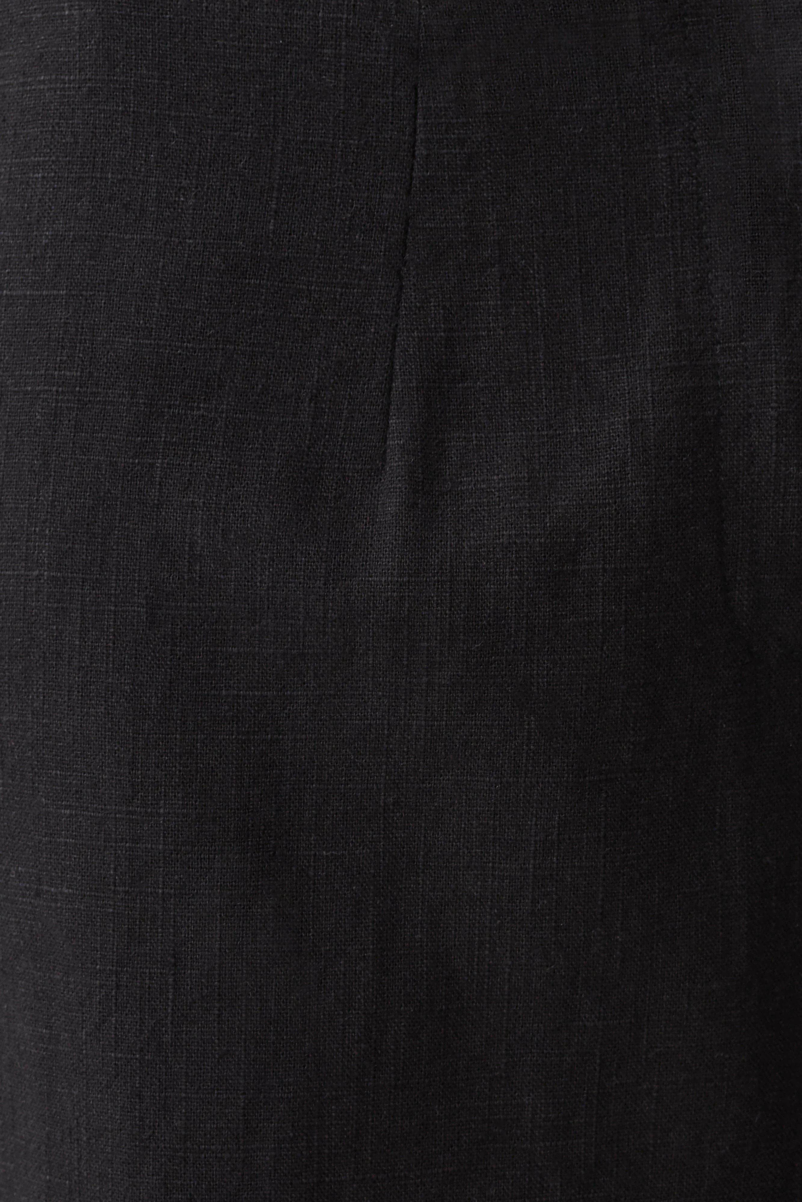 Brielle Straight Leg Linen Pant - Black - Image 6