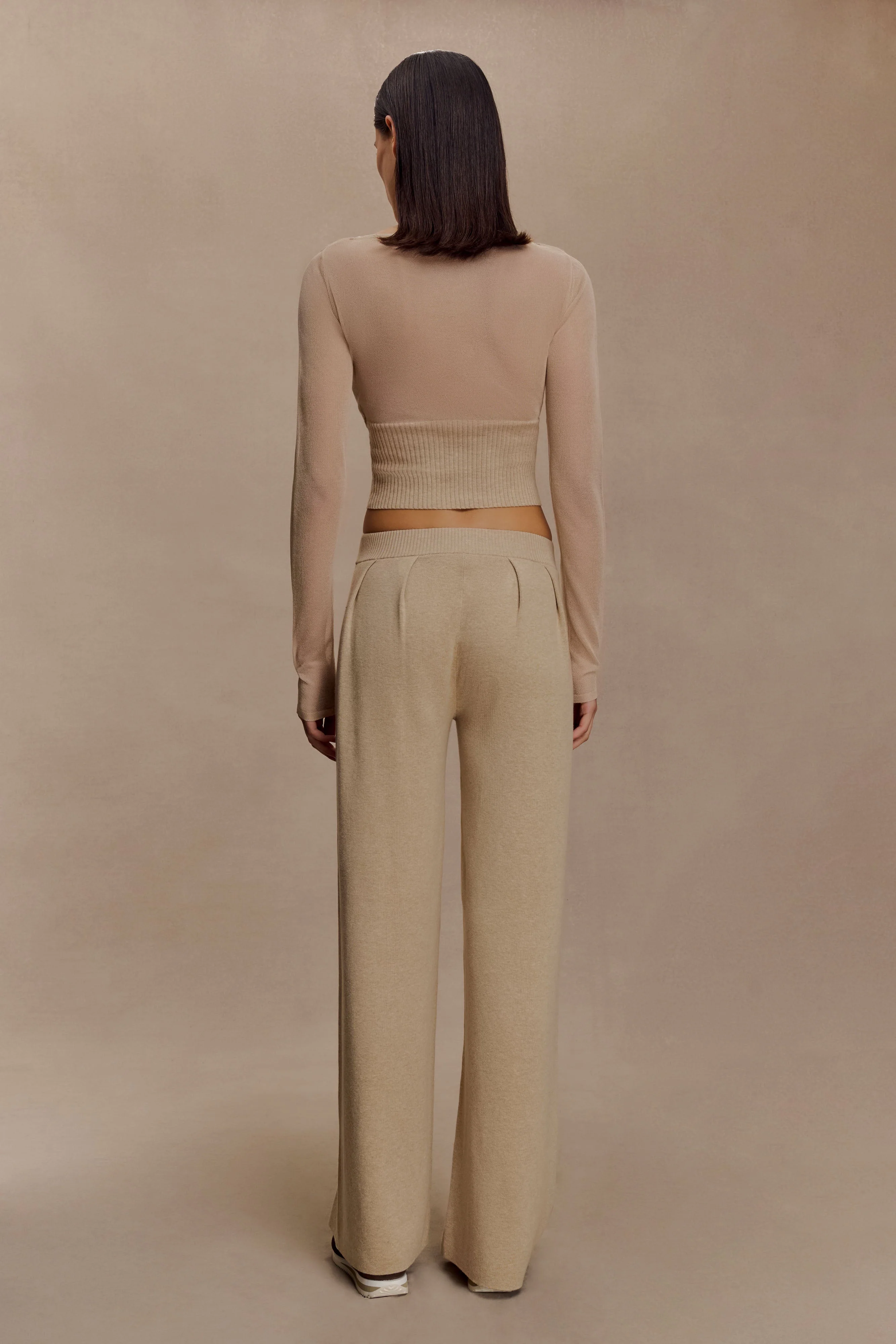 Brionee Silk Blend Knit Top - Sand - Image 7