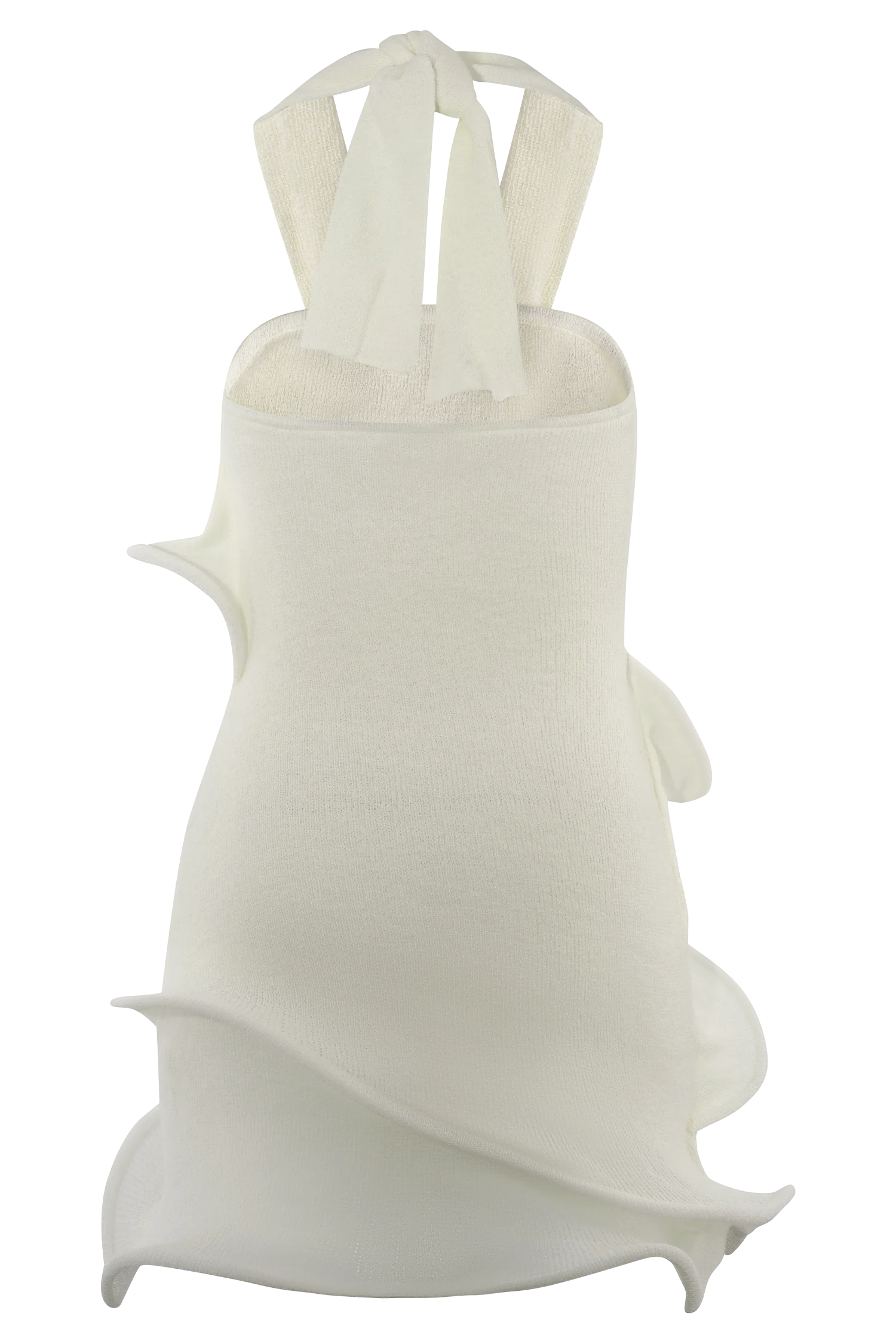 Caprice Halter Knit Mini Dress - White - Image 8