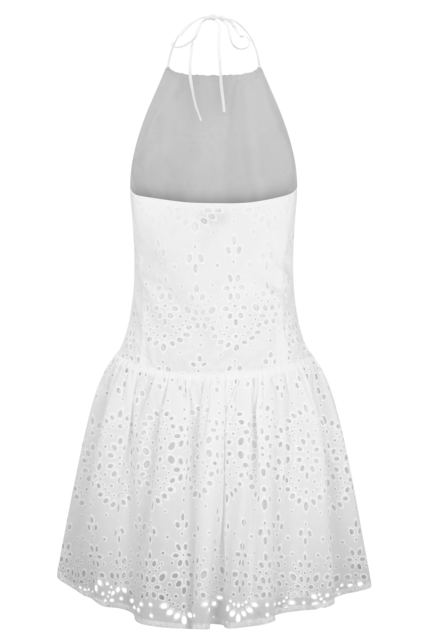 Carlina Broderie Mini Dress - White - Image 8