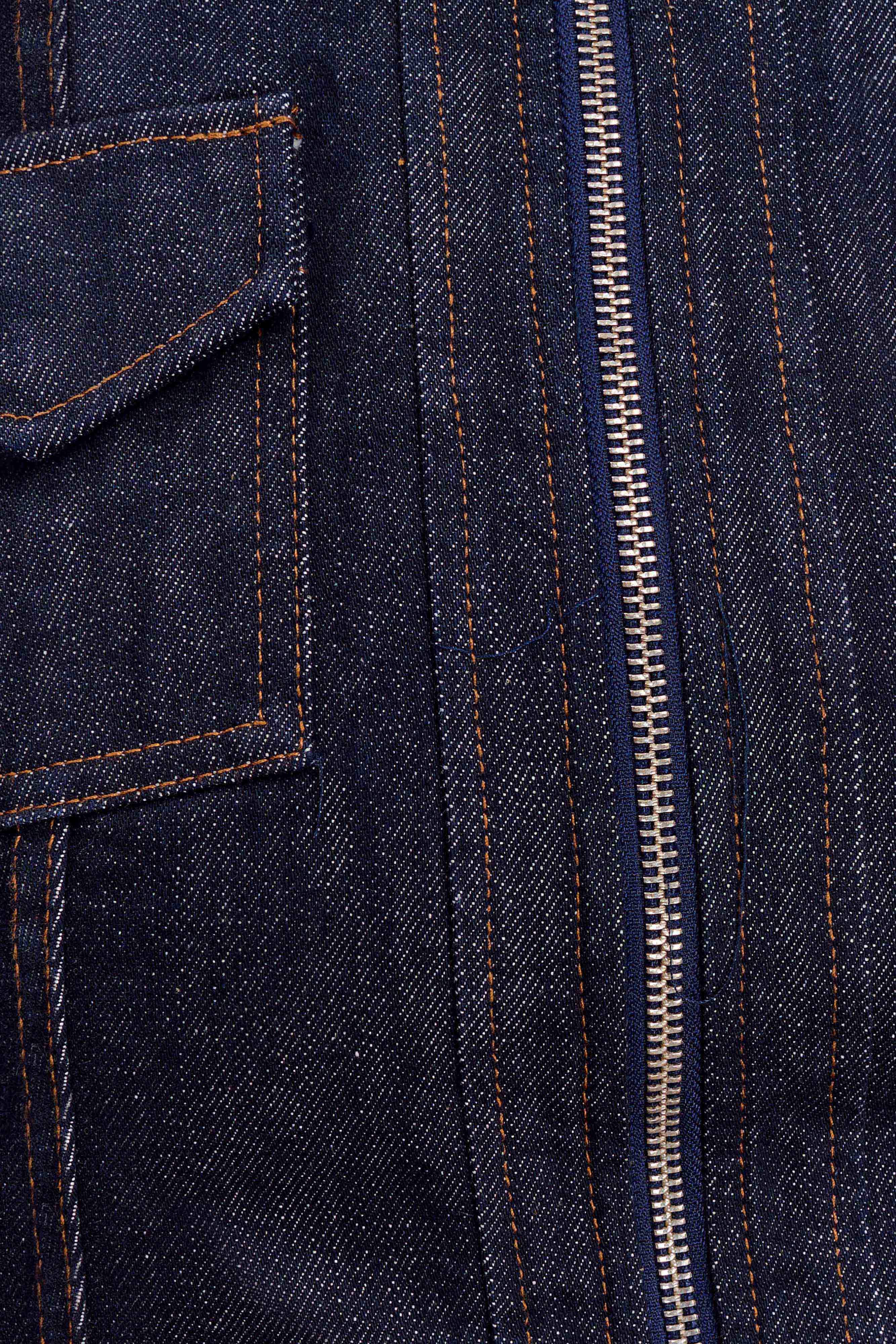 Cierra Cinched Jacket Top - Washed Indigo Blue - Image 6