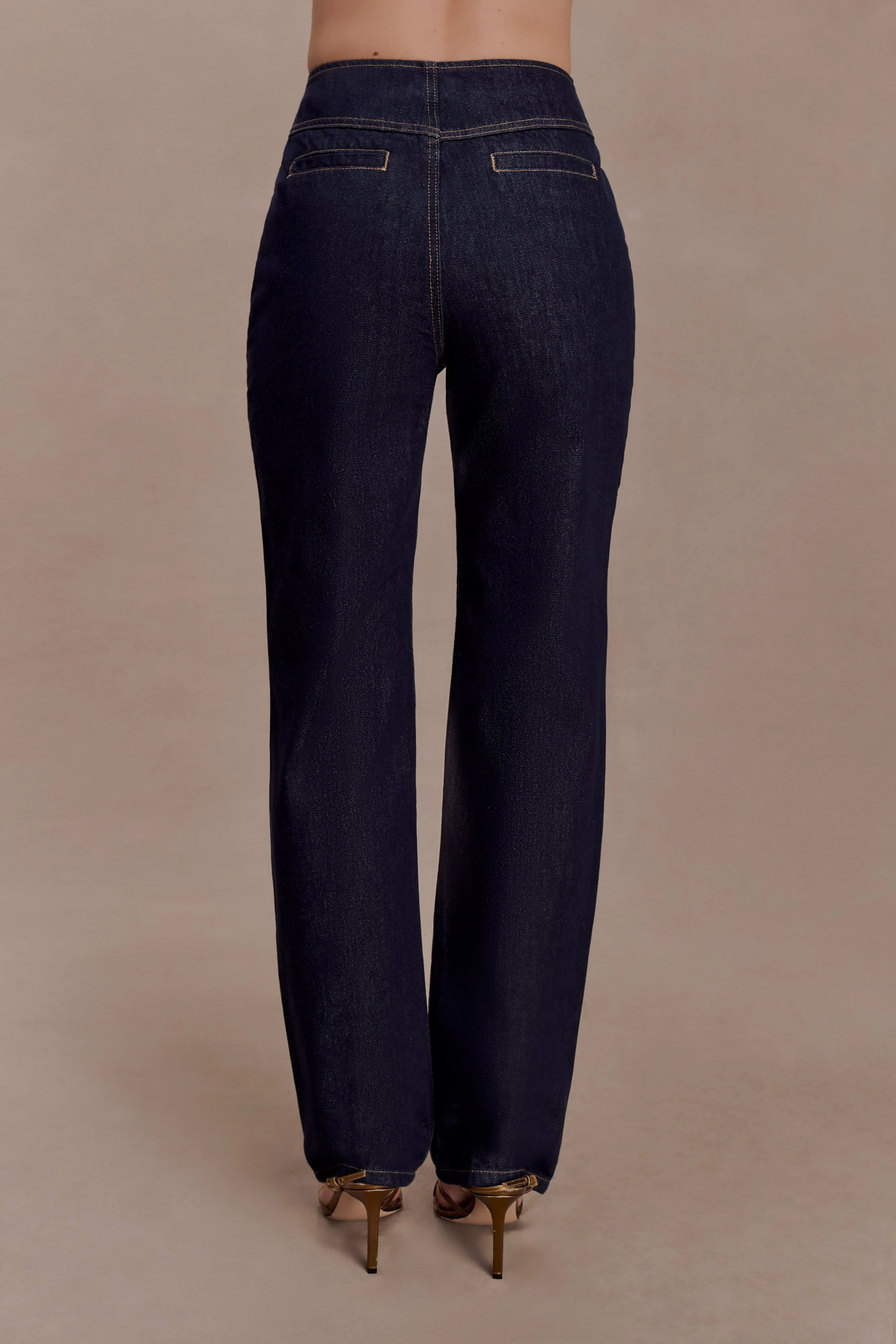 Clarrissa High Rise Jeans - Washed Indigo Blue - Image 5