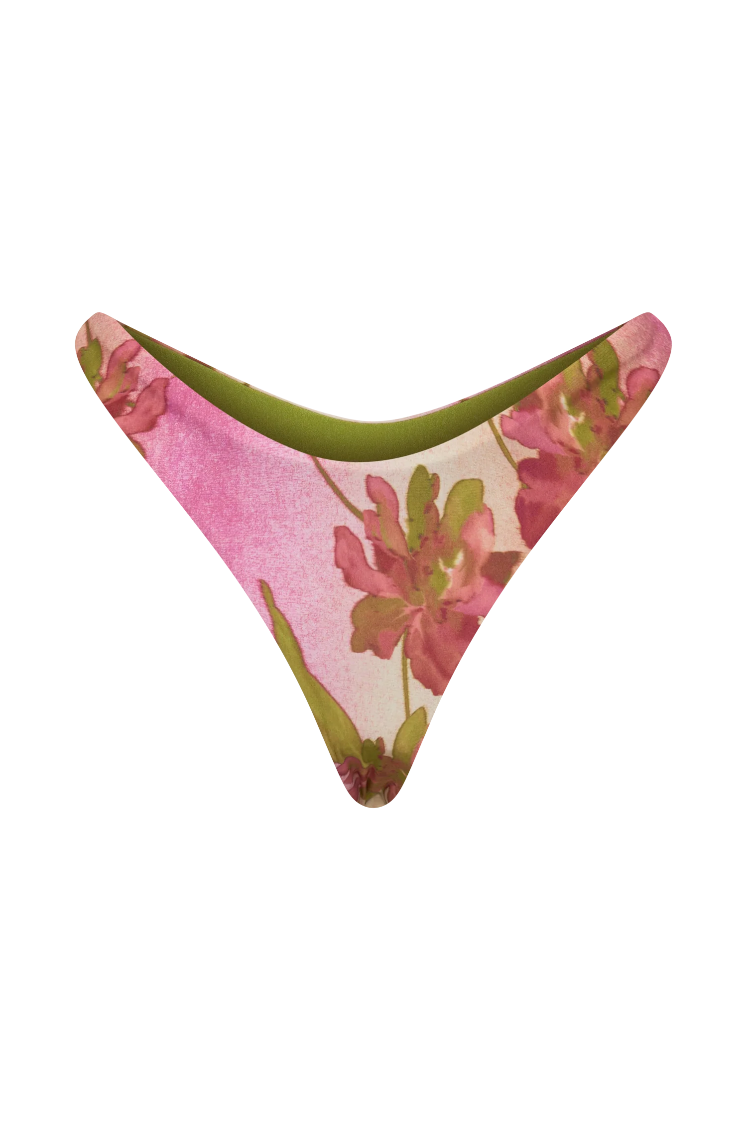 Clover Brazilian Bikini Bottom - Camellia Flower Print - Image 13