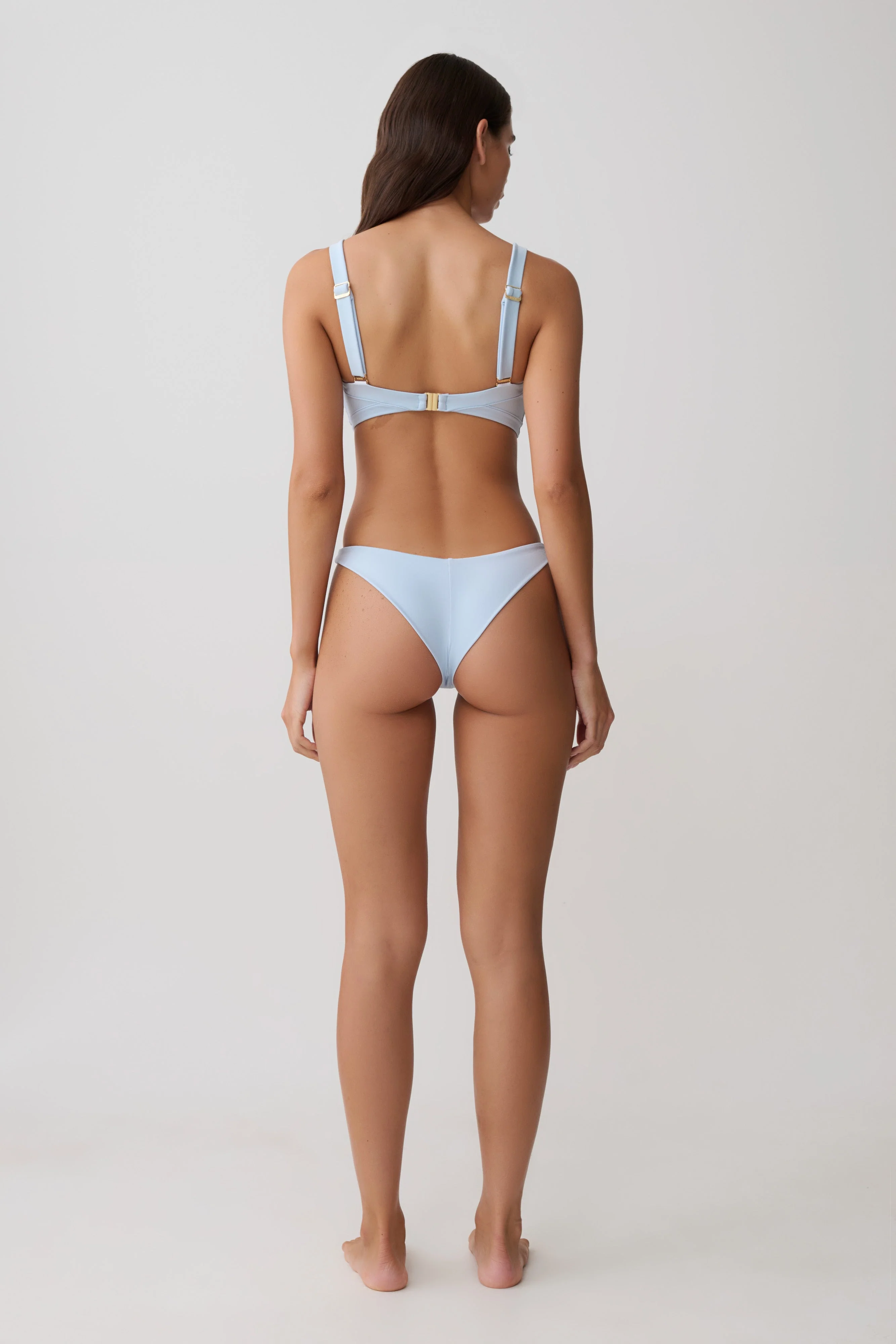 Clover Brazilian Bikini Bottom - Pale Blue - Image 2