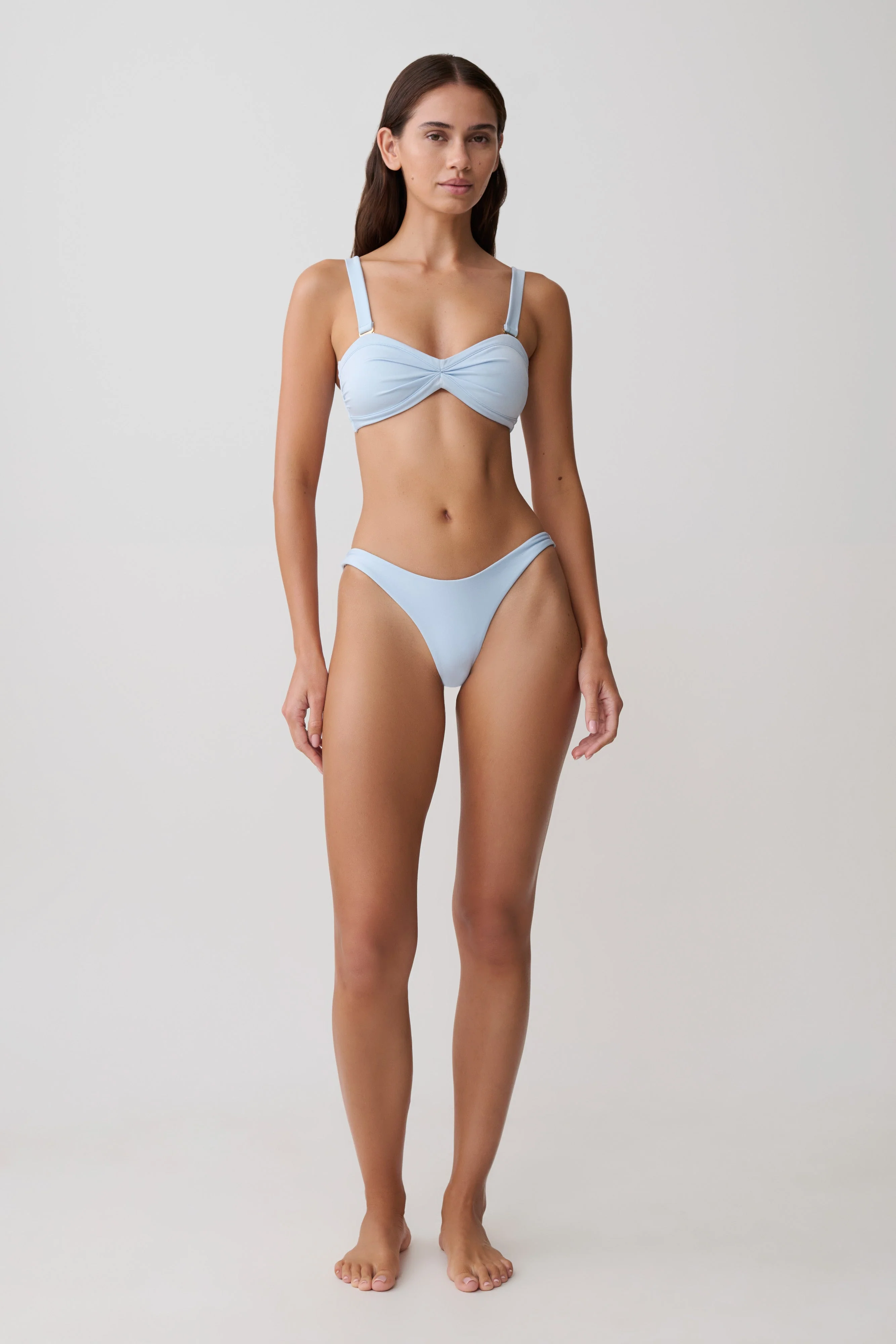 Clover Brazilian Bikini Bottom - Pale Blue - Image 7