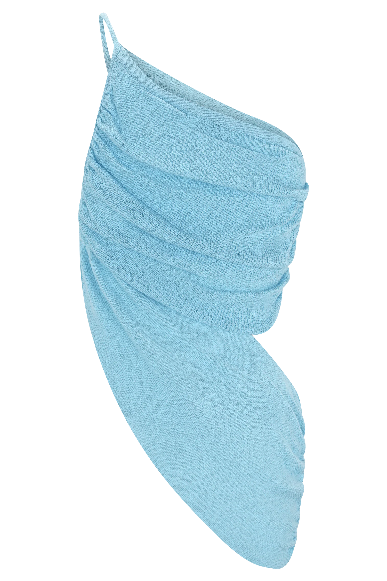 Corah Drape Knit Top - Cyan Blue - Image 6