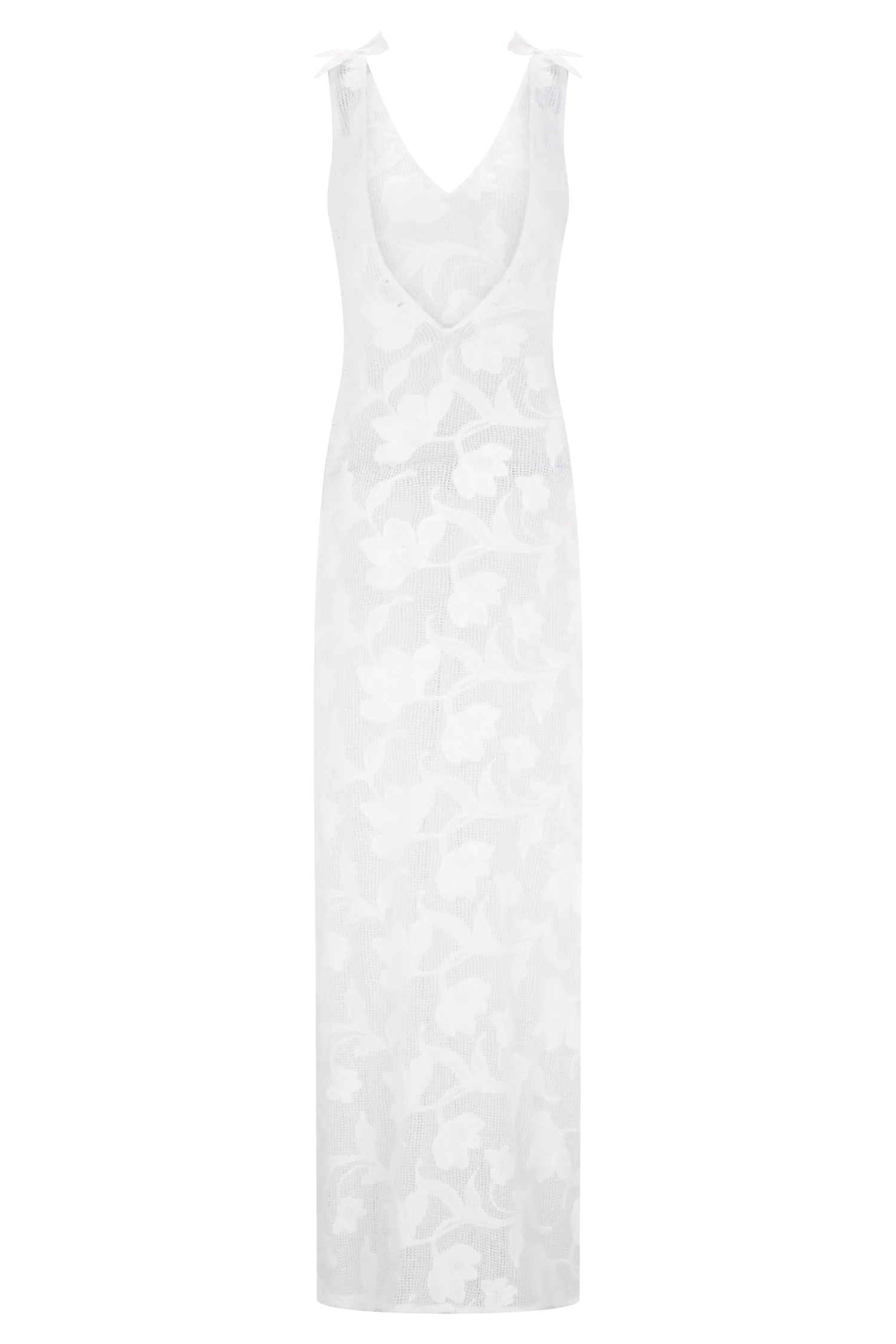 Cornelia Floral Sheer Maxi Dress - Ivory - Image 8