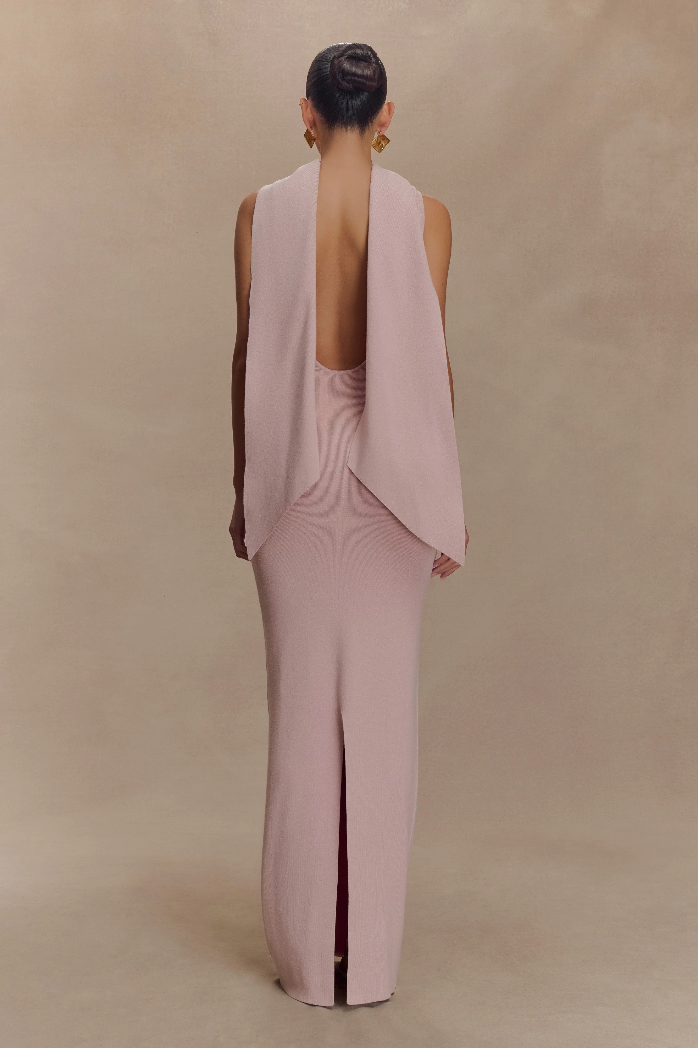 Darby Knit Scarf Maxi Dress - Pale Pink - Image 2