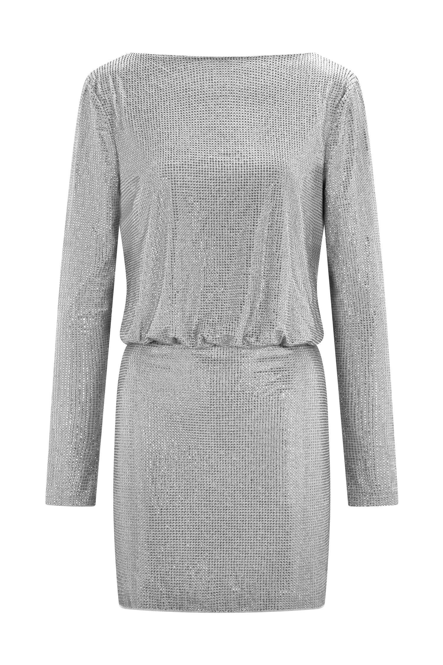 Darius Diamante Cowl Mini Dress - Silver - Image 11
