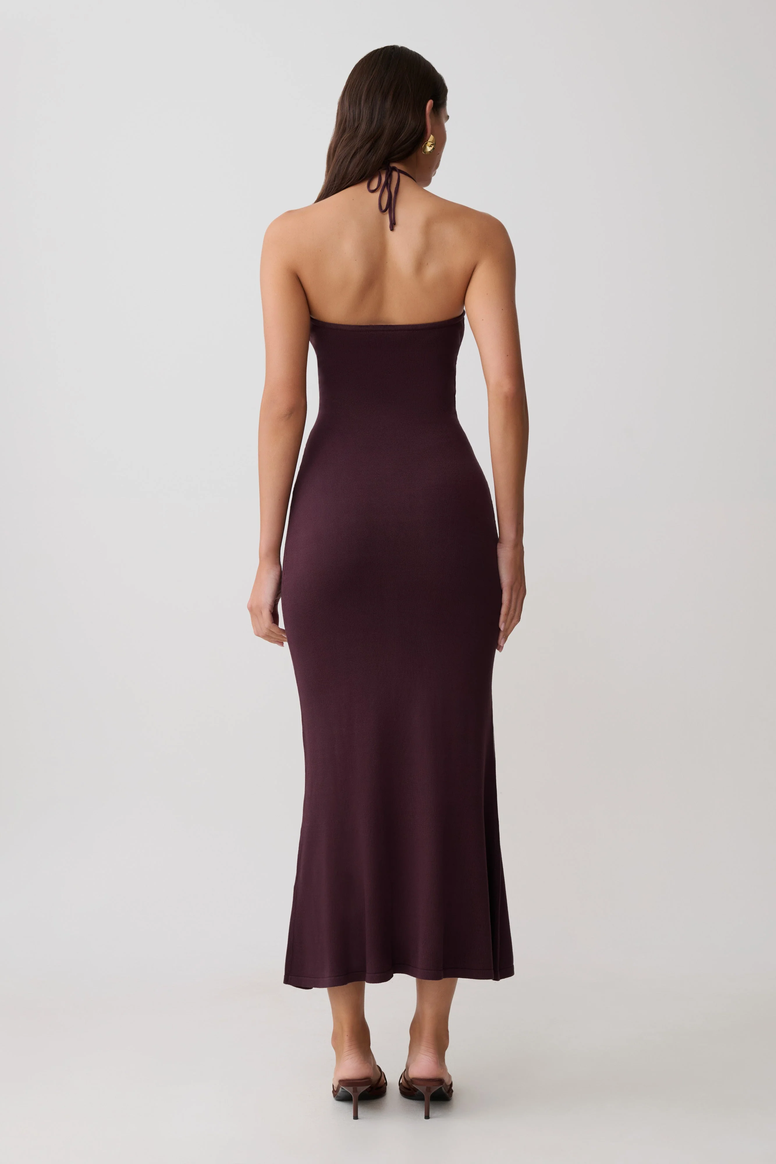 Dimitri Knit Midi Dress - Chocolate - Image 2