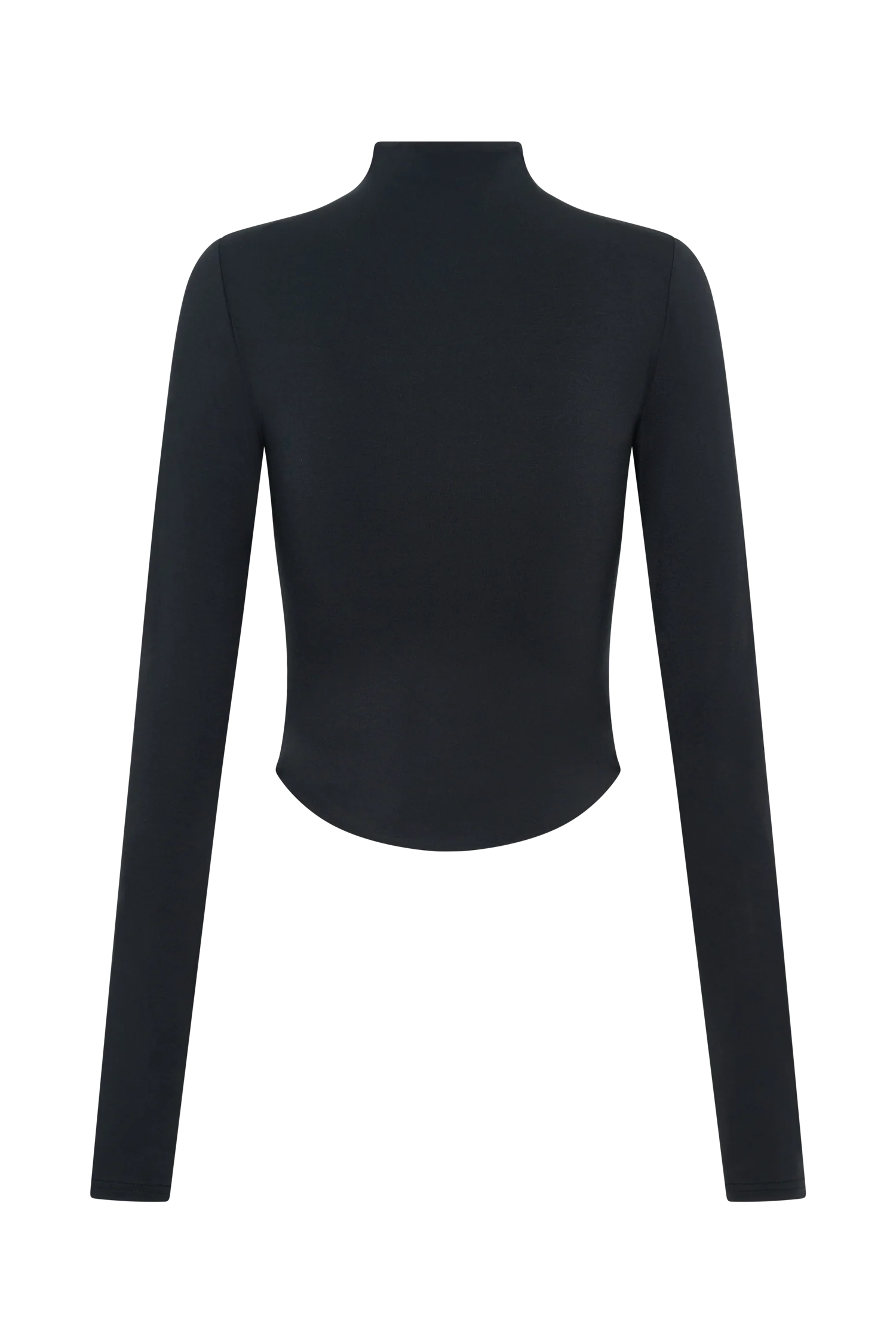 Ember Modal Long Sleeve High Neck Top - Black - Image 10