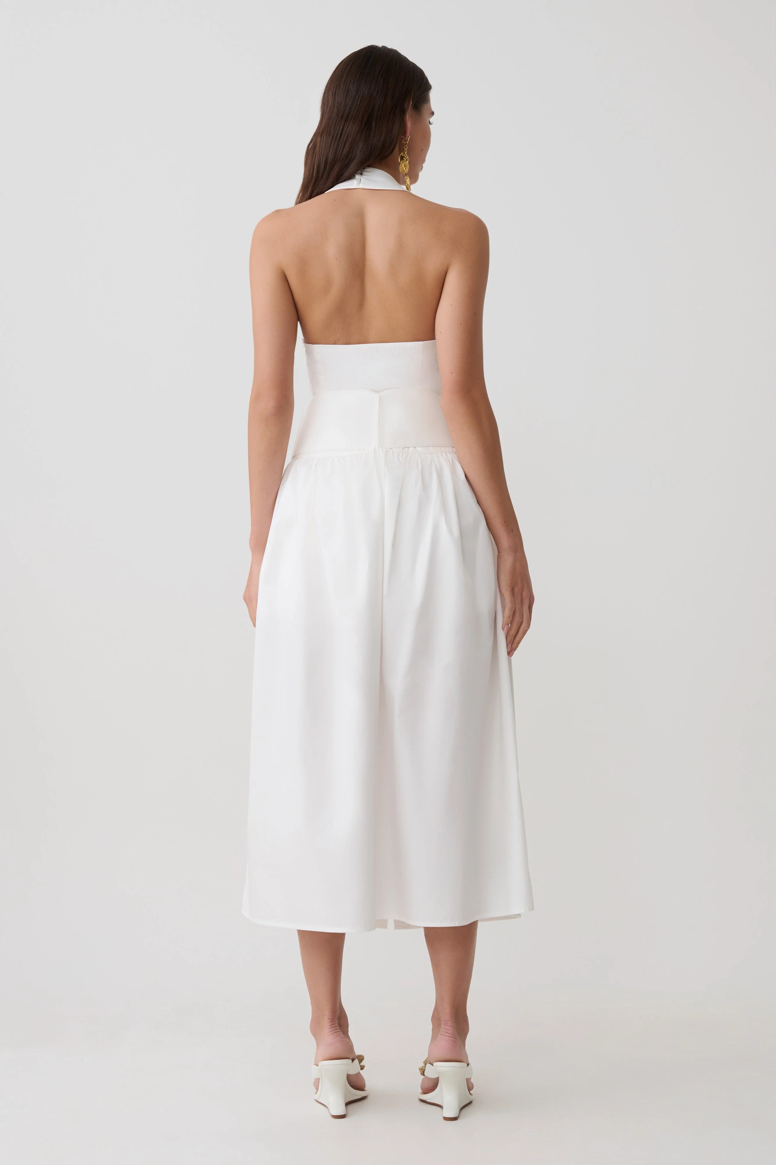 Emery Multi-Wear Cotton Midi Dress - White - Image 2