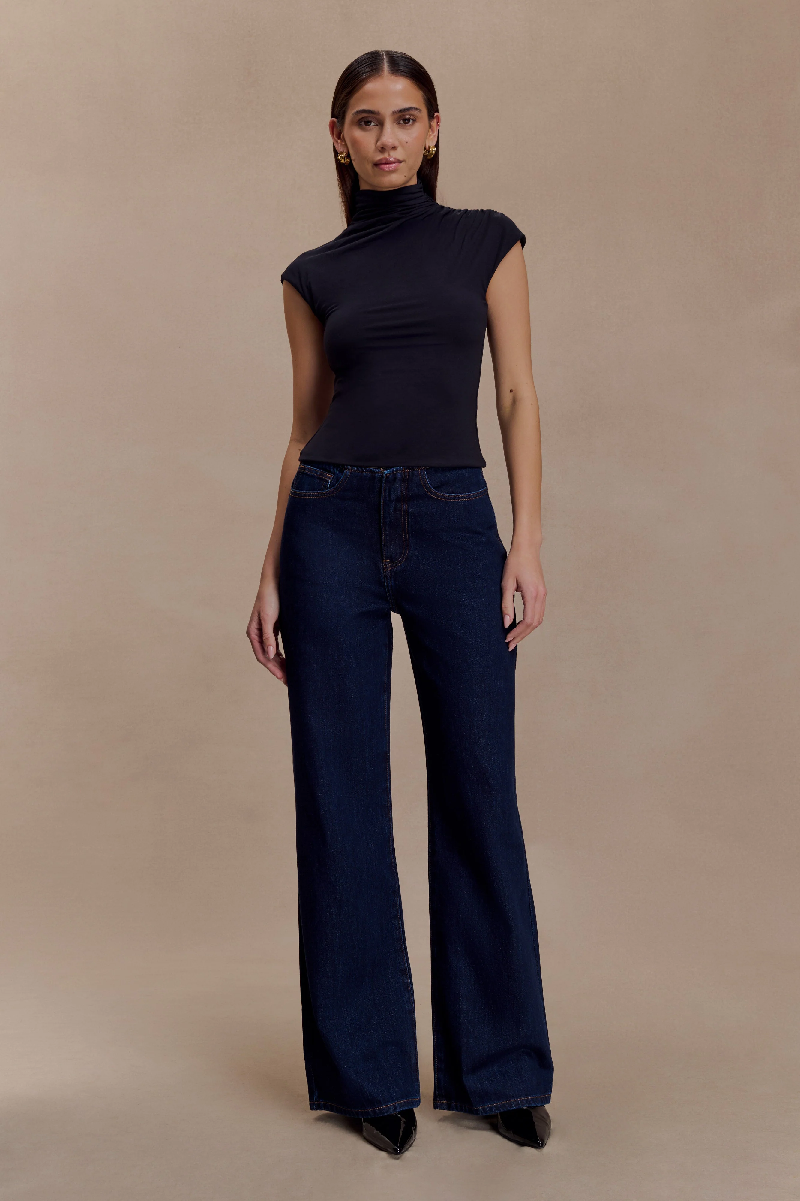 Freesia High Neck Sleeveless Top - Black - Image 6