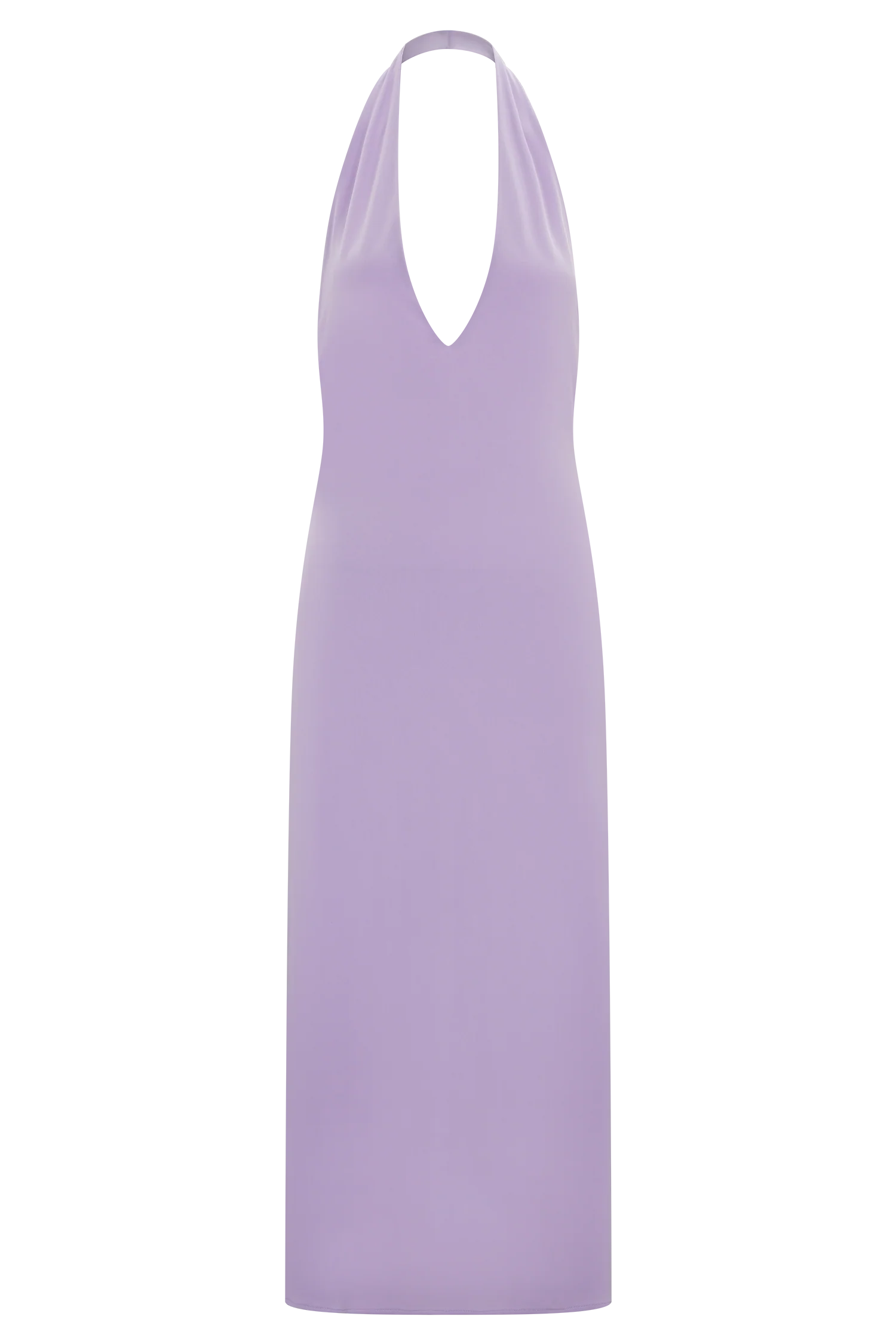 Genie Slinky Halter Midi Dress - Lilac - Image 8