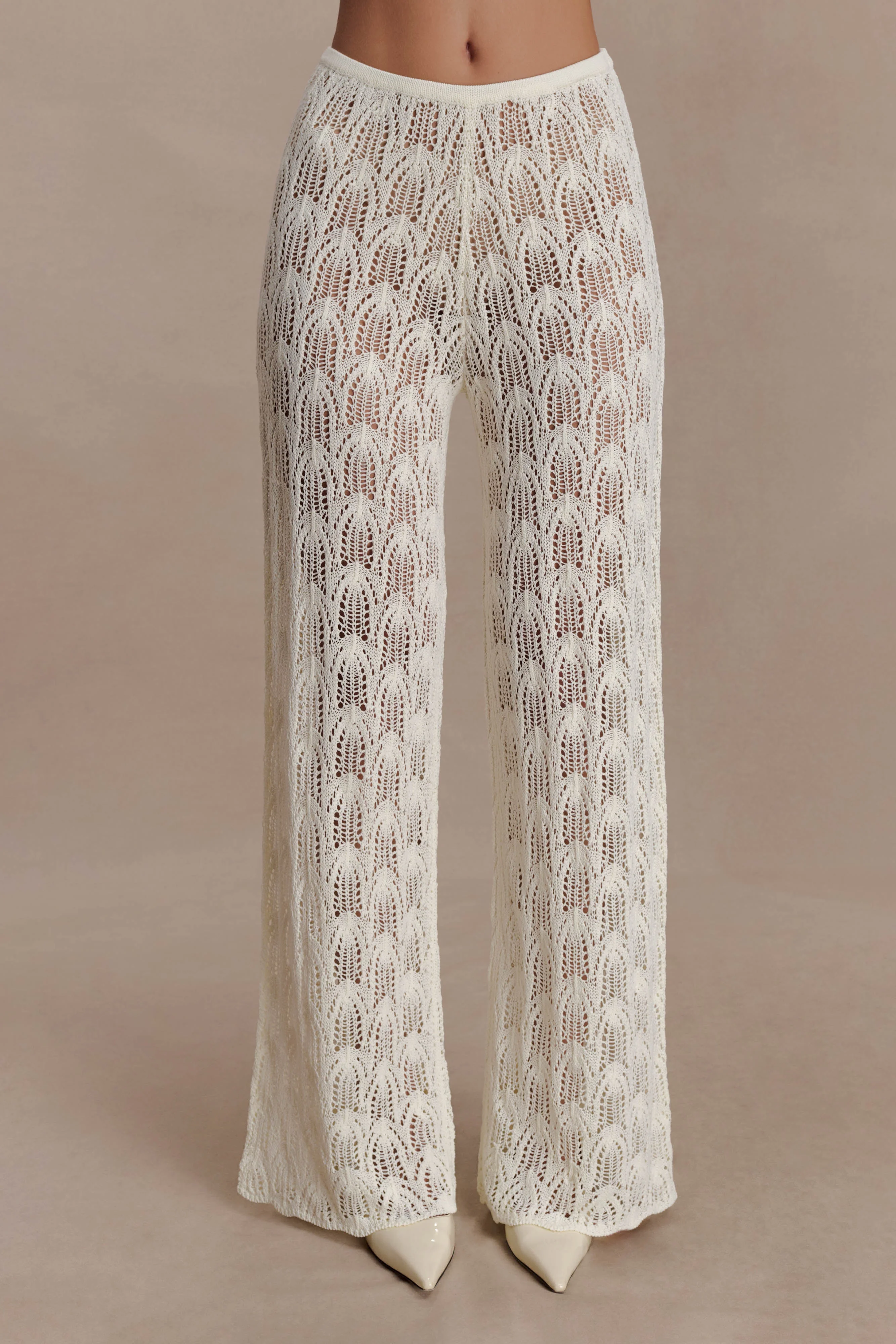 Glinda Crochet Pants - Ivory - Image 6