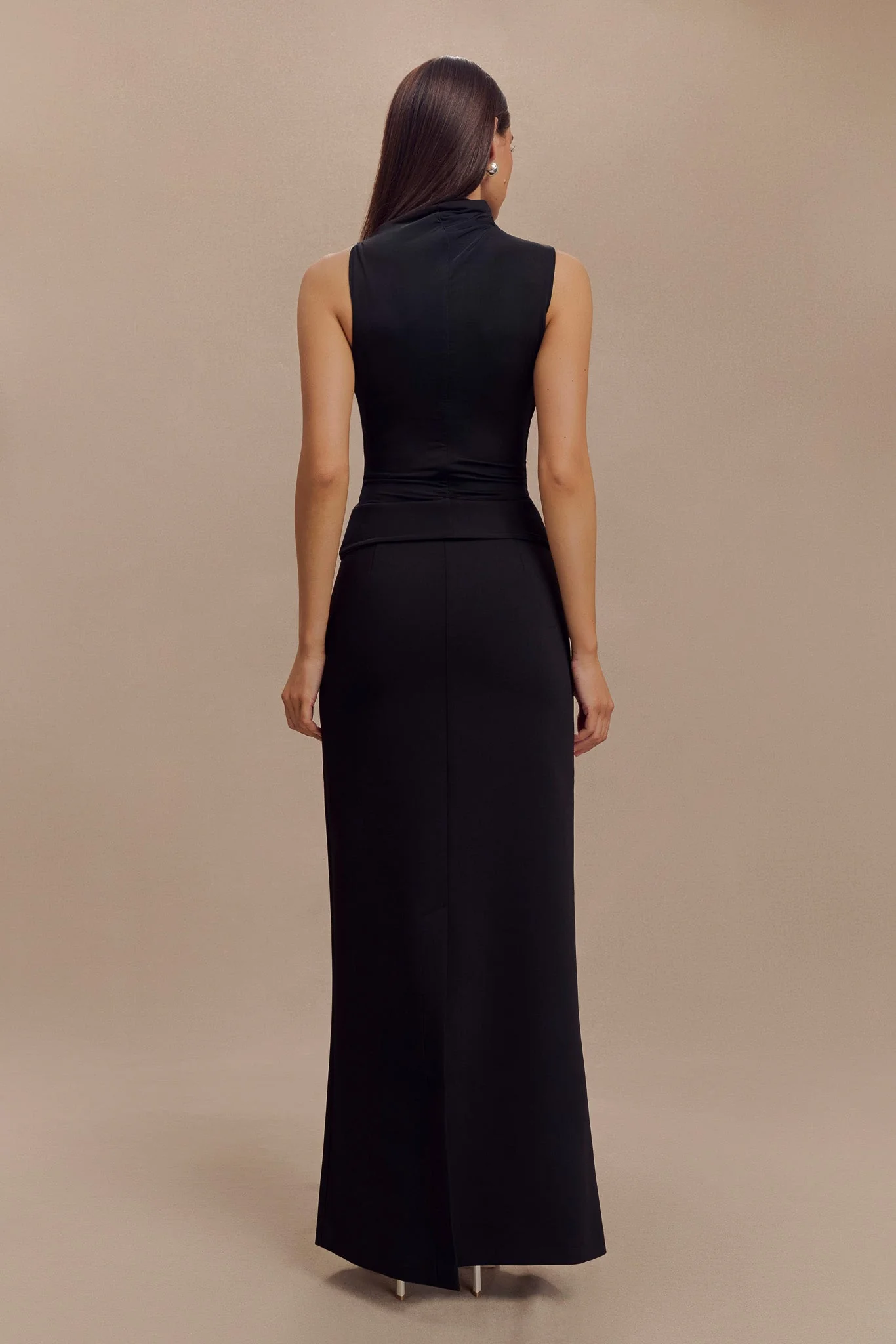 Hadleigh Sleeveless Slinky Top - Black - Image 6
