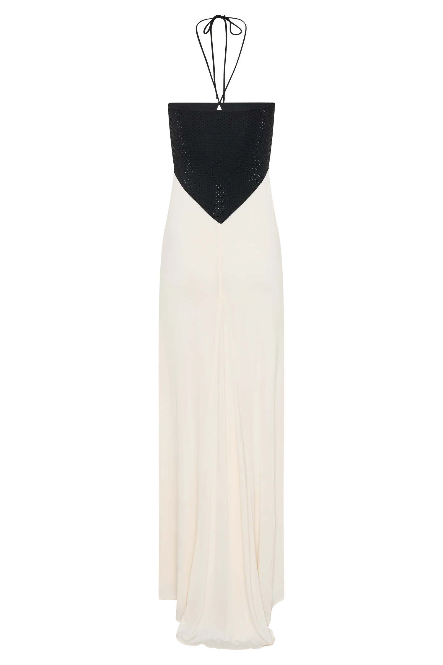 Hien Sequin Halter Maxi Dress - Black/Ivory - Image 10