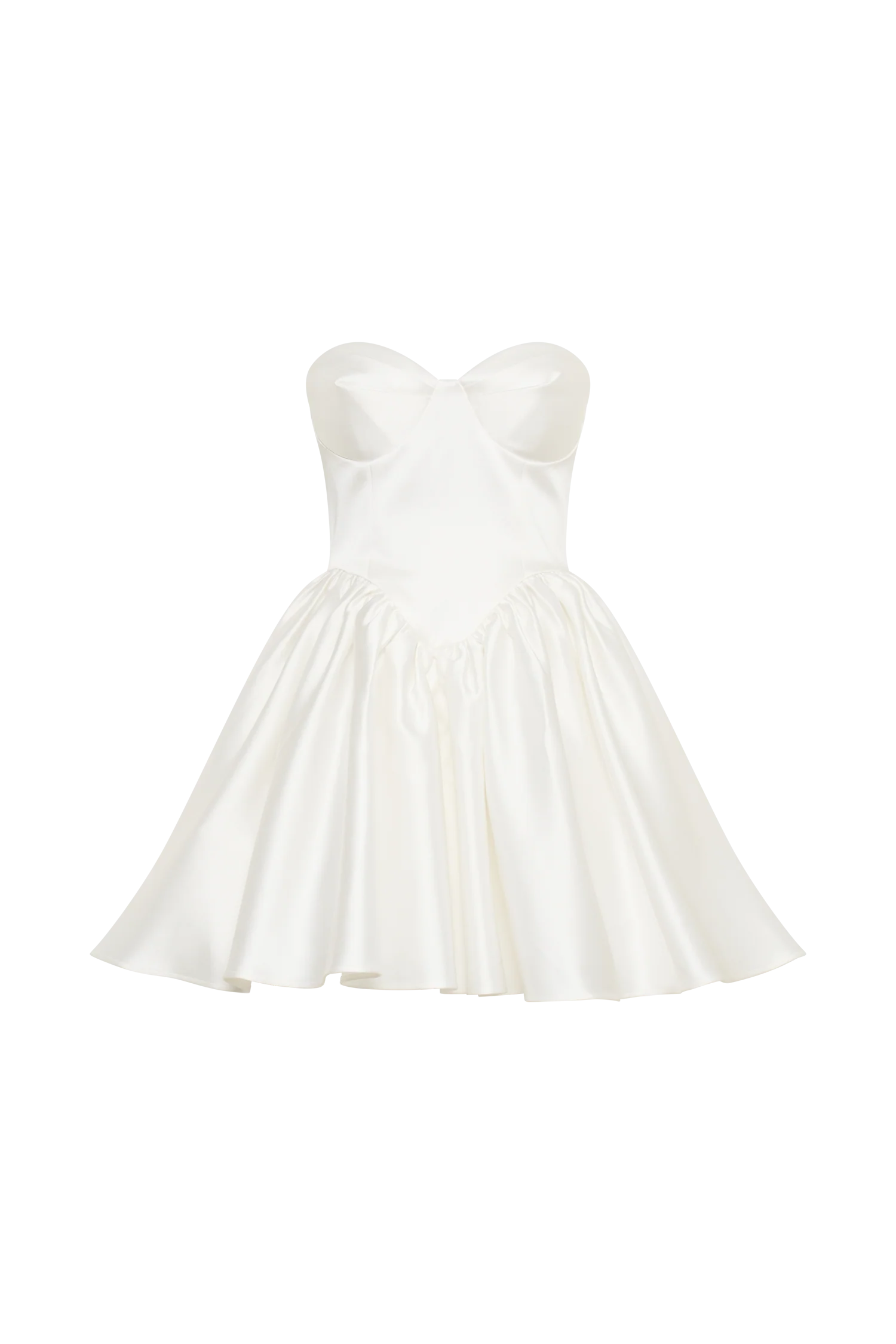Hollie Structured Corset Mini Dress - White - Image 9