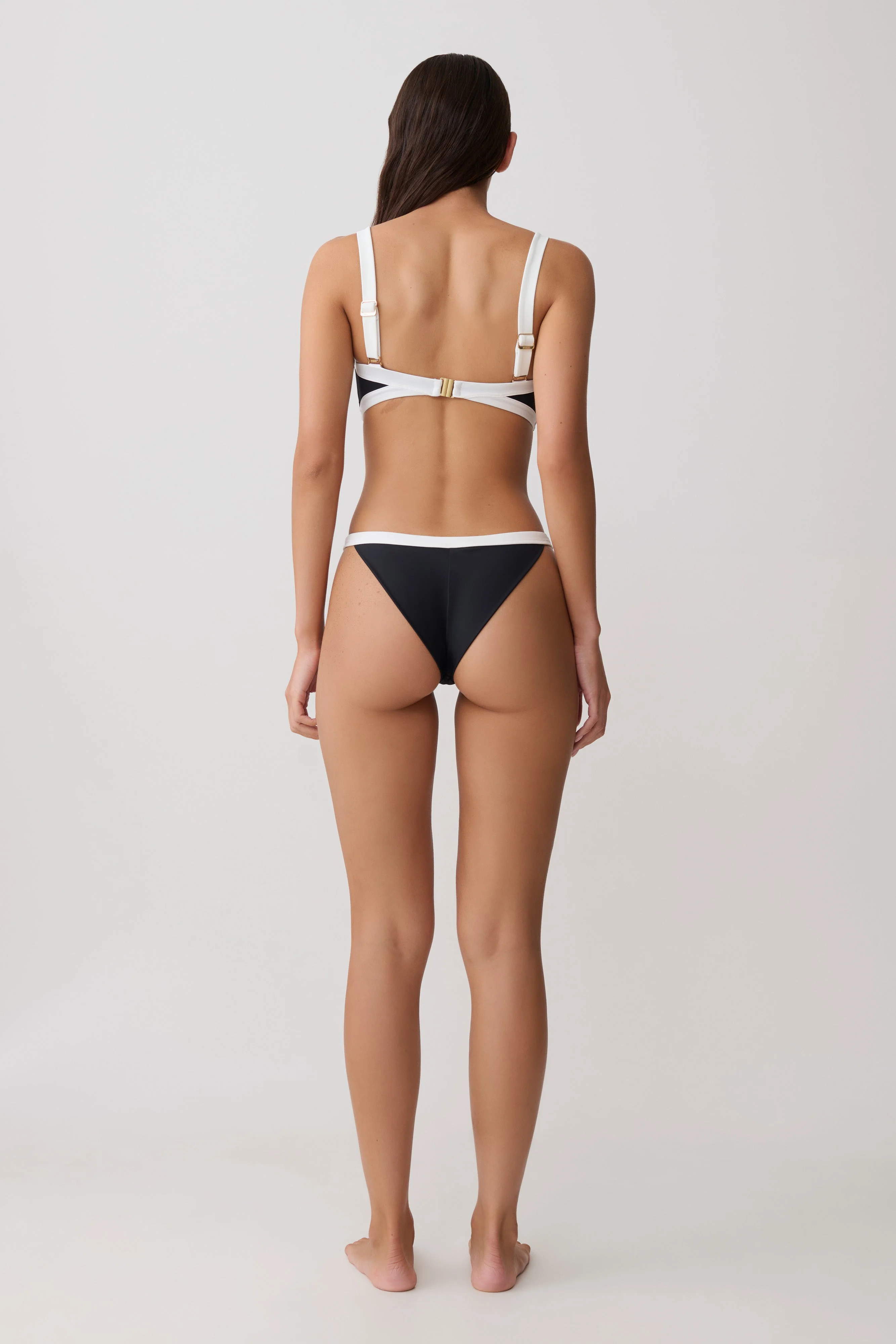 Isla Thong Bikini Bottom - Black/White - Image 6