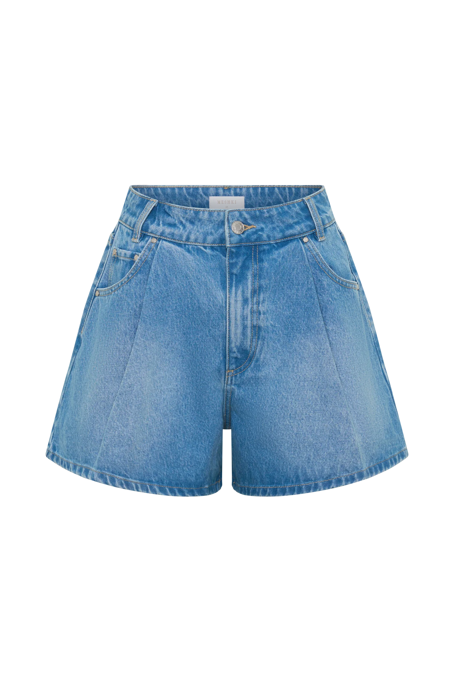 Jace A-Line Denim Shorts - Summer Blue - Image 11