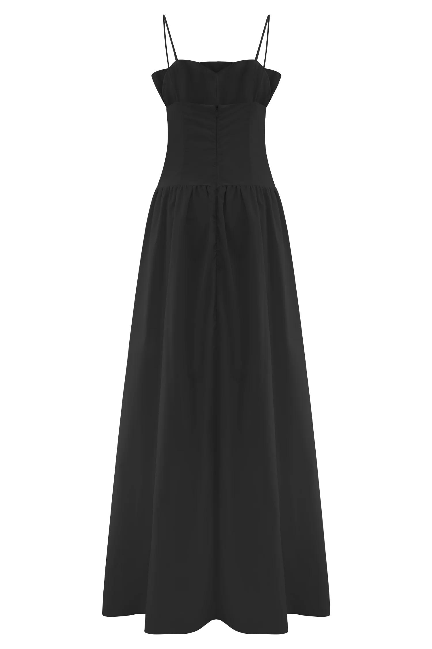 Janis Cotton Frill Maxi Dress - Black - Image 7