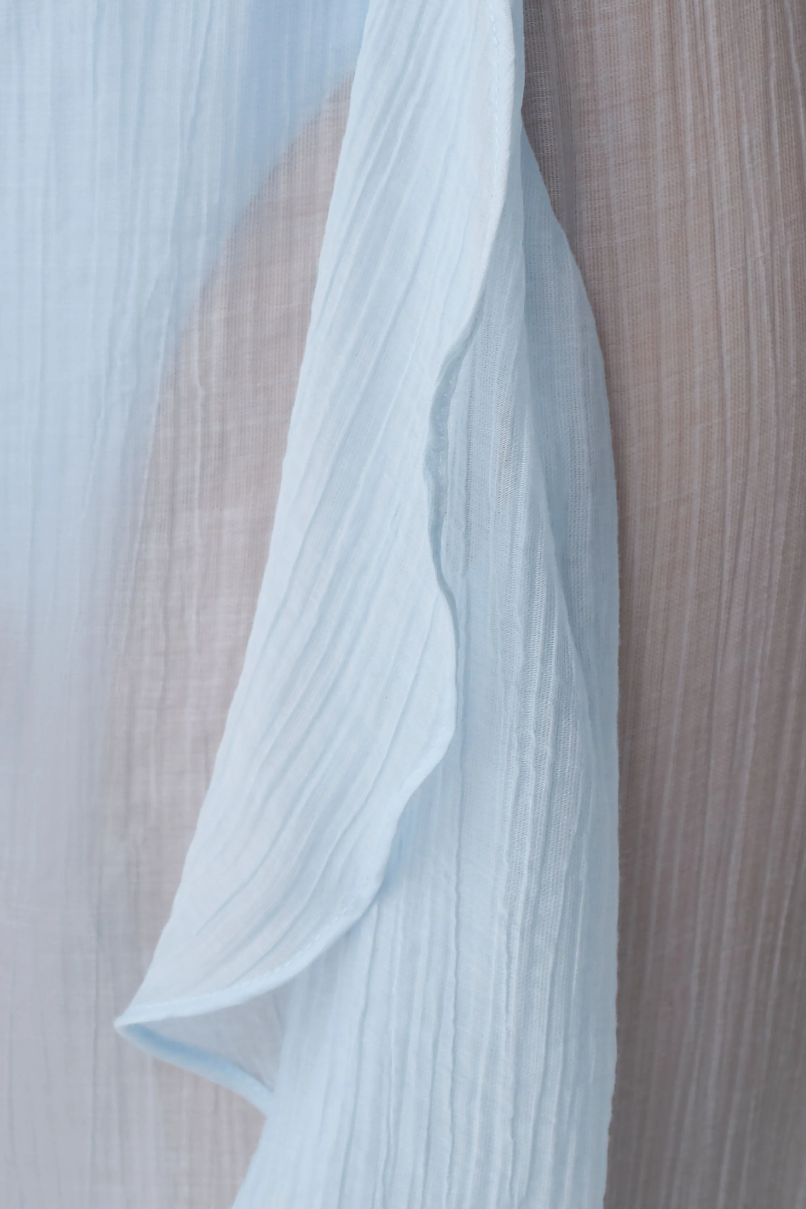 Kai Sheer Draped Ruffle Pant - Pale Blue - Image 10