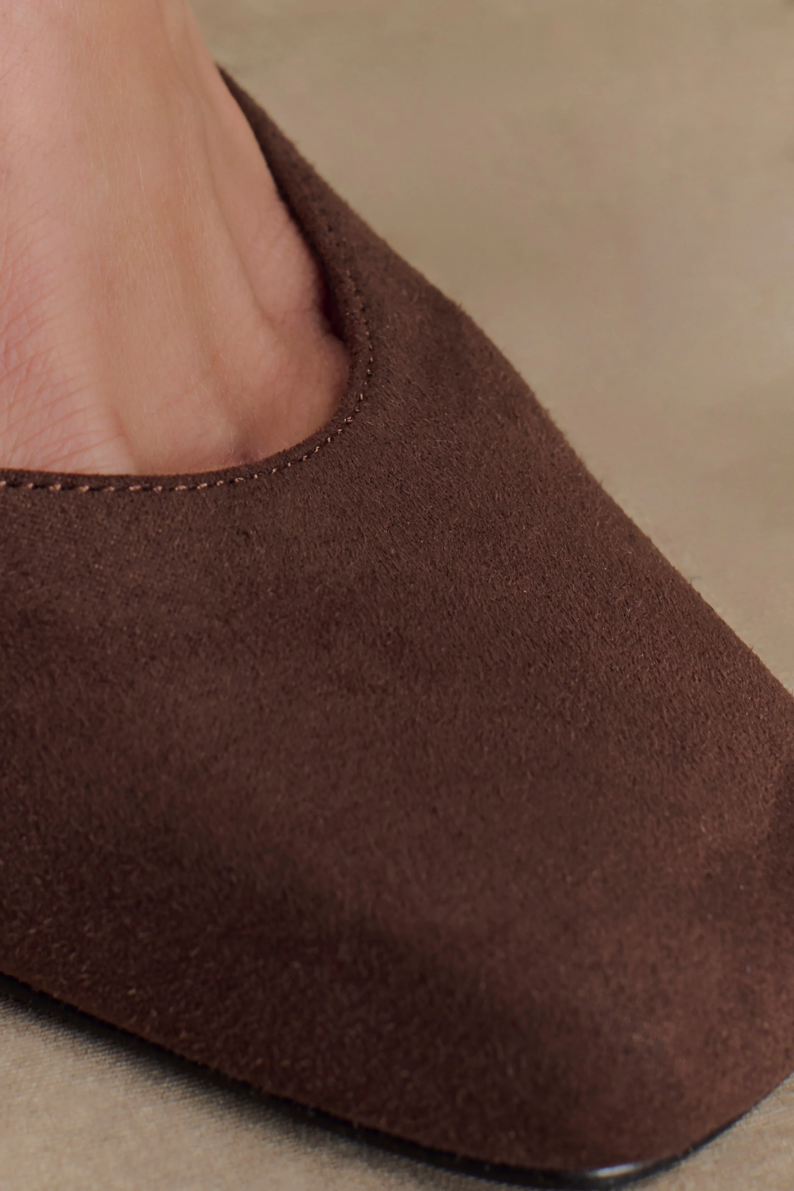 Kaleen Faux Suede Wedge Heel - Chocolate - Image 5