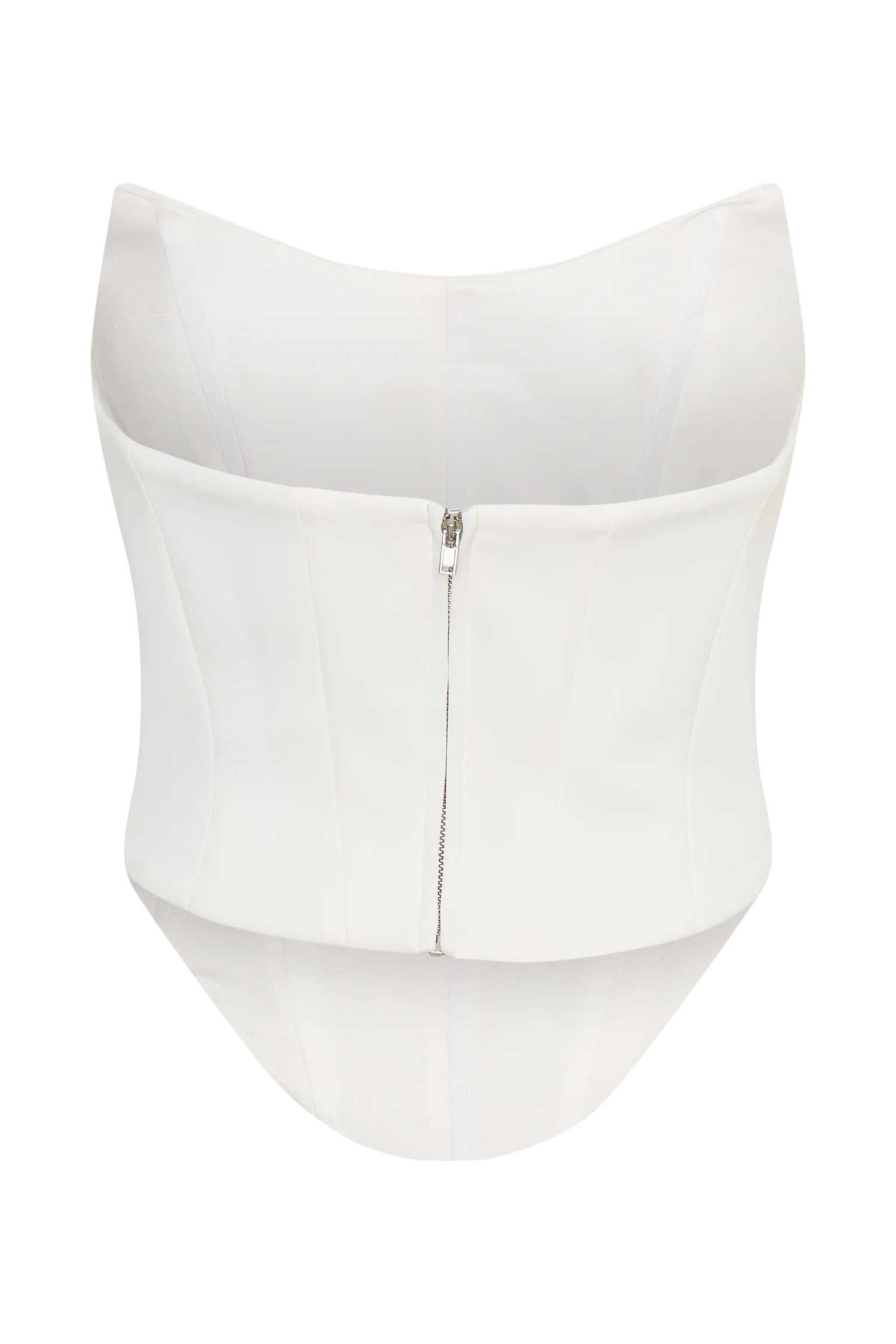 Karina Strapless Scuba Corset - White - Image 8