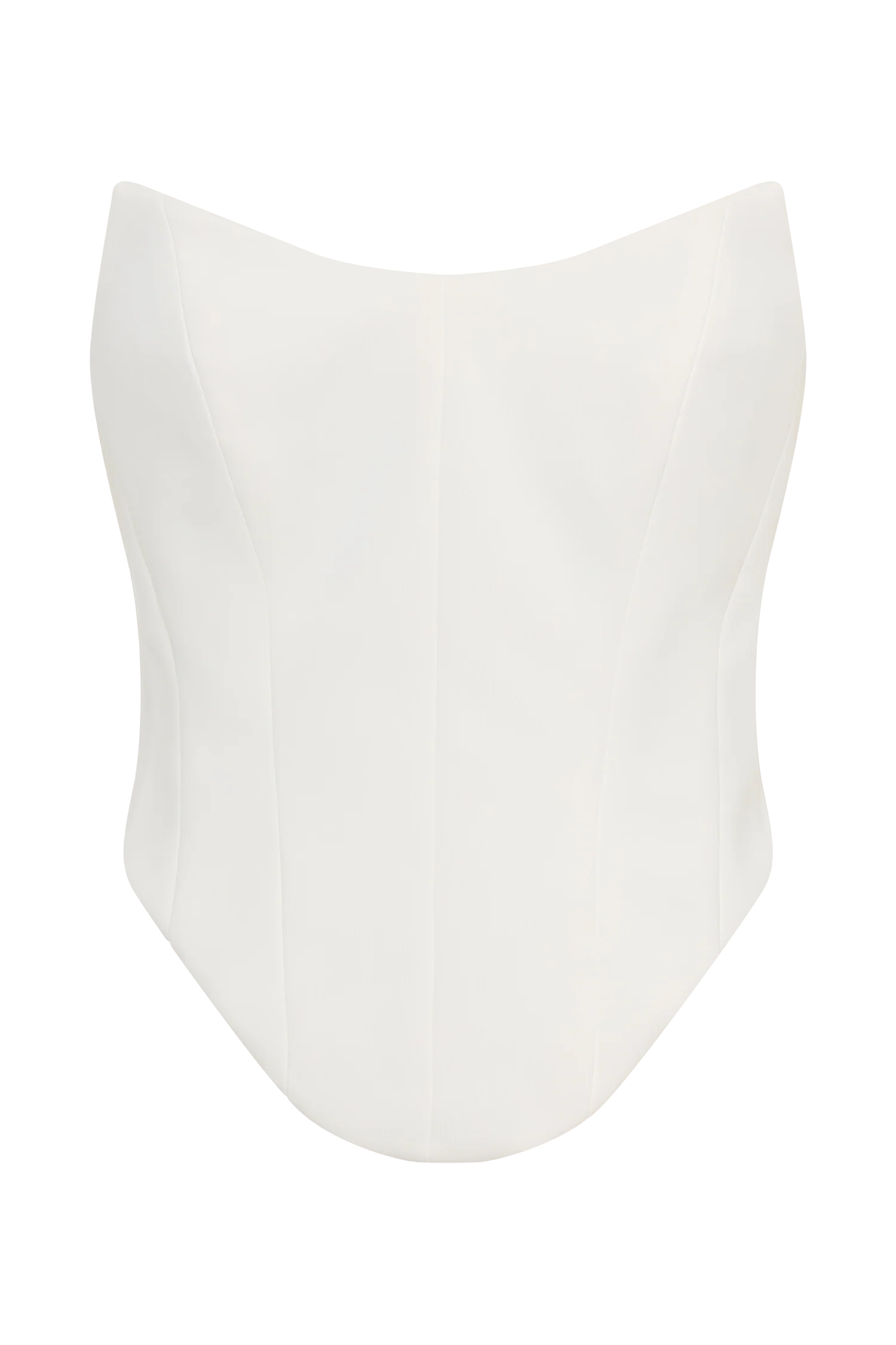 Karina Strapless Scuba Corset - White - Image 9