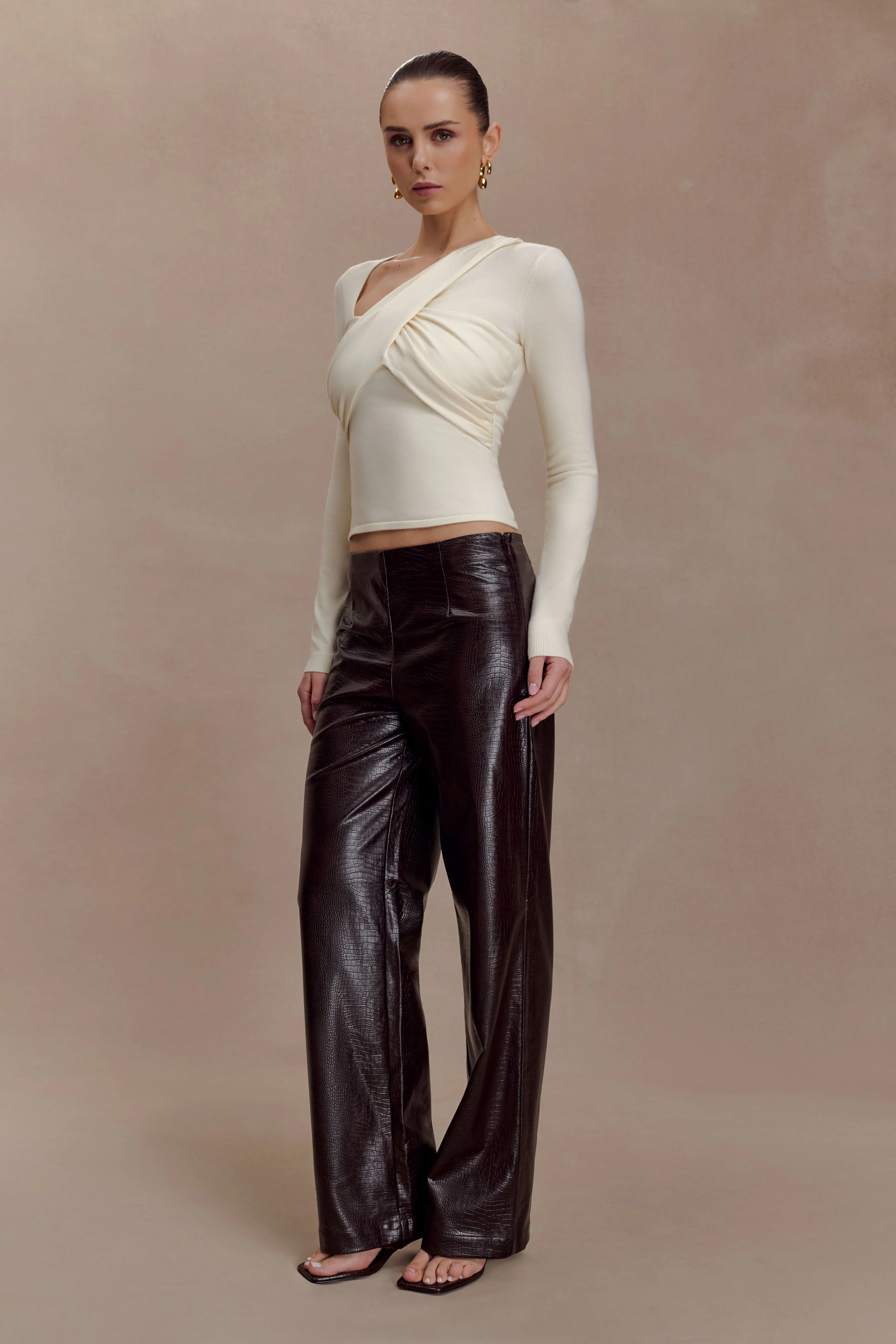 Kaylen Knit Long Sleeve Top - Ivory - Image 5