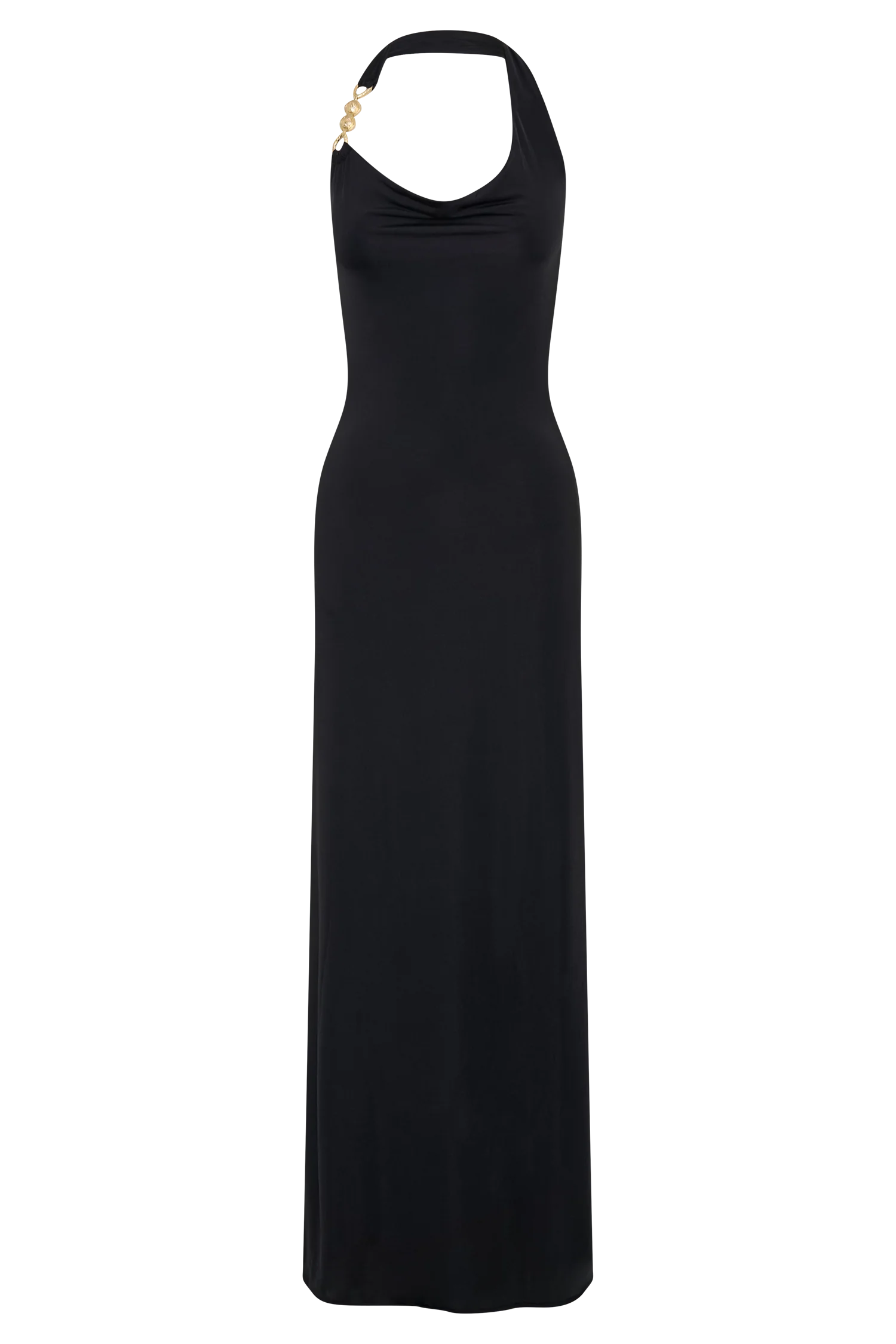 Khanh Slinky Halter Maxi Dress - Black - Image 13