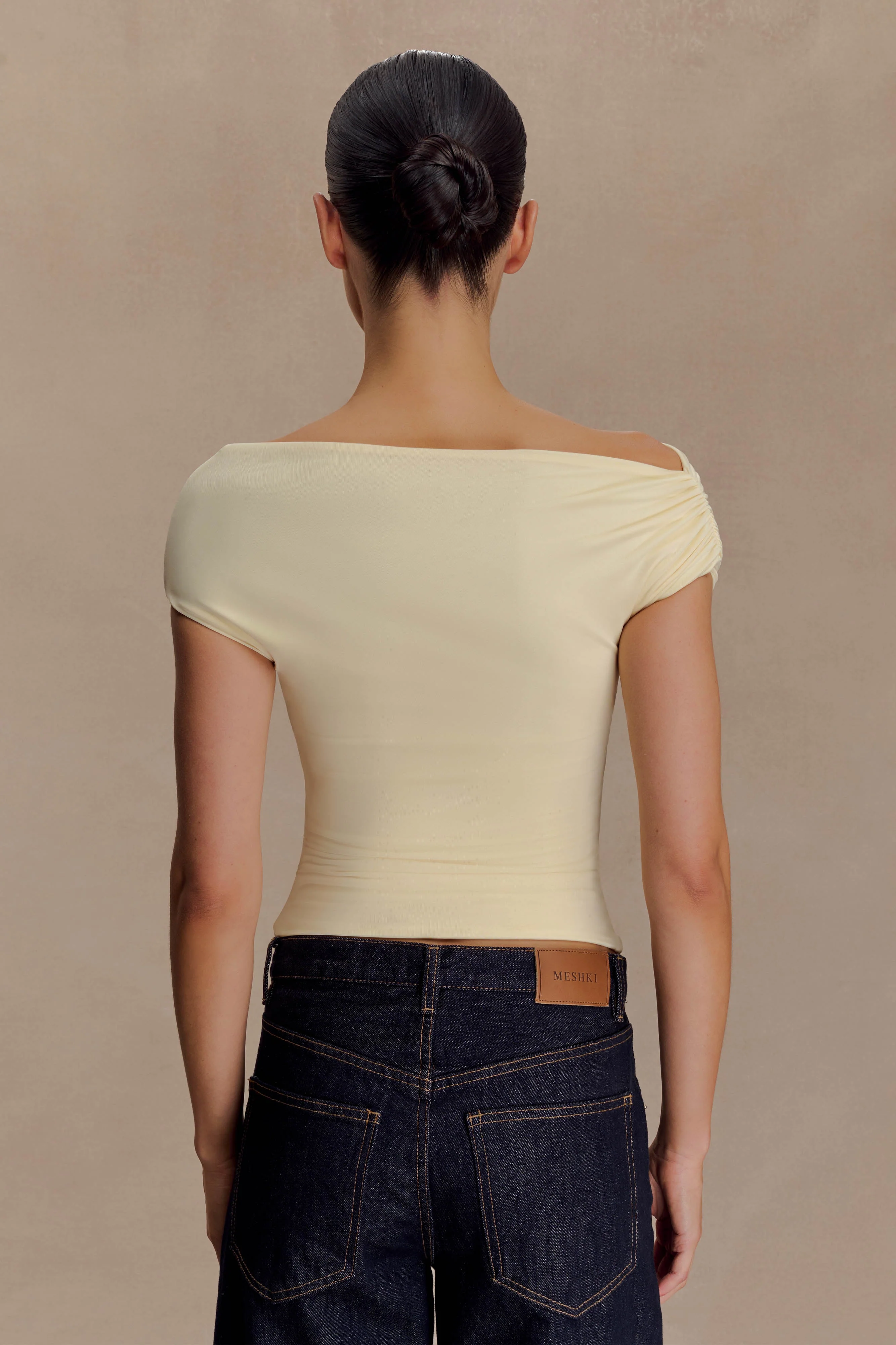 Kinsley Slinky Top With Hardware - Pale Lemon - Image 4