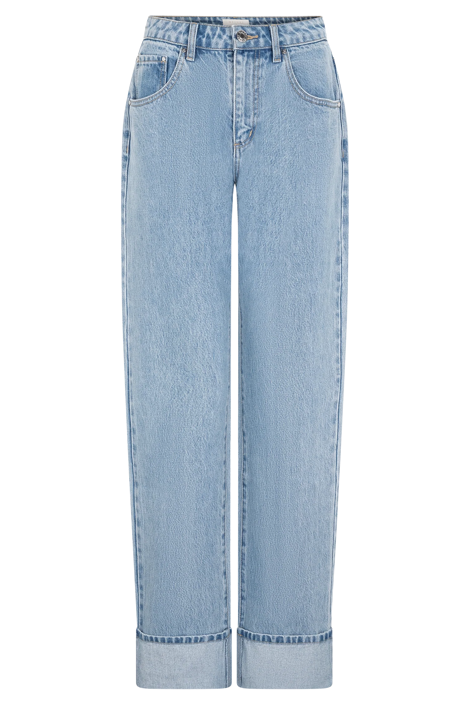 Kirralee Straight Leg Cuffed Jeans - Classic Blue - Image 9